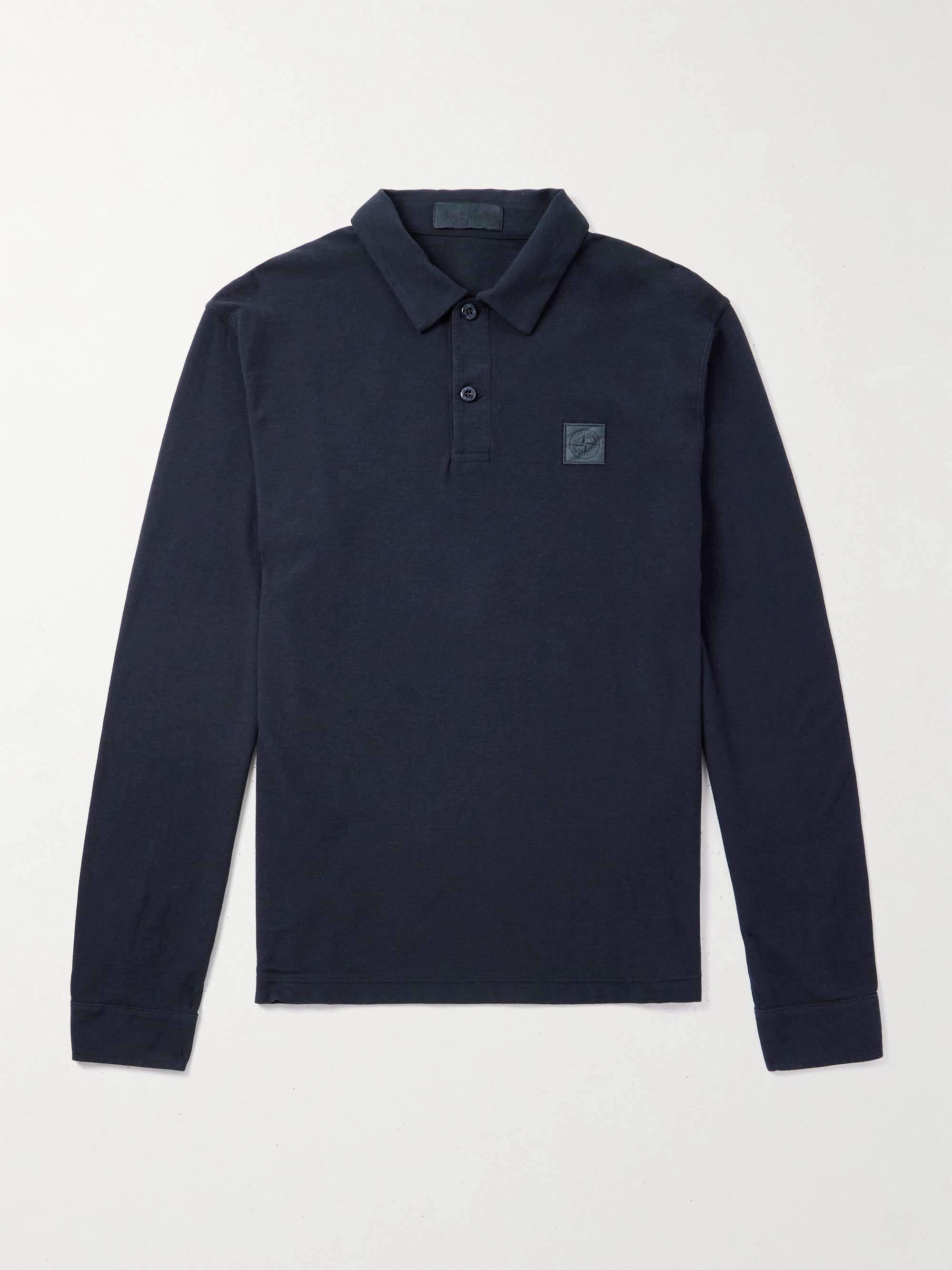 Polo shirt Stone Ghost Piece 新品 STONE ISLAND Ghost Logo-Appliquéd Cotton-Jersey Polo Shirt