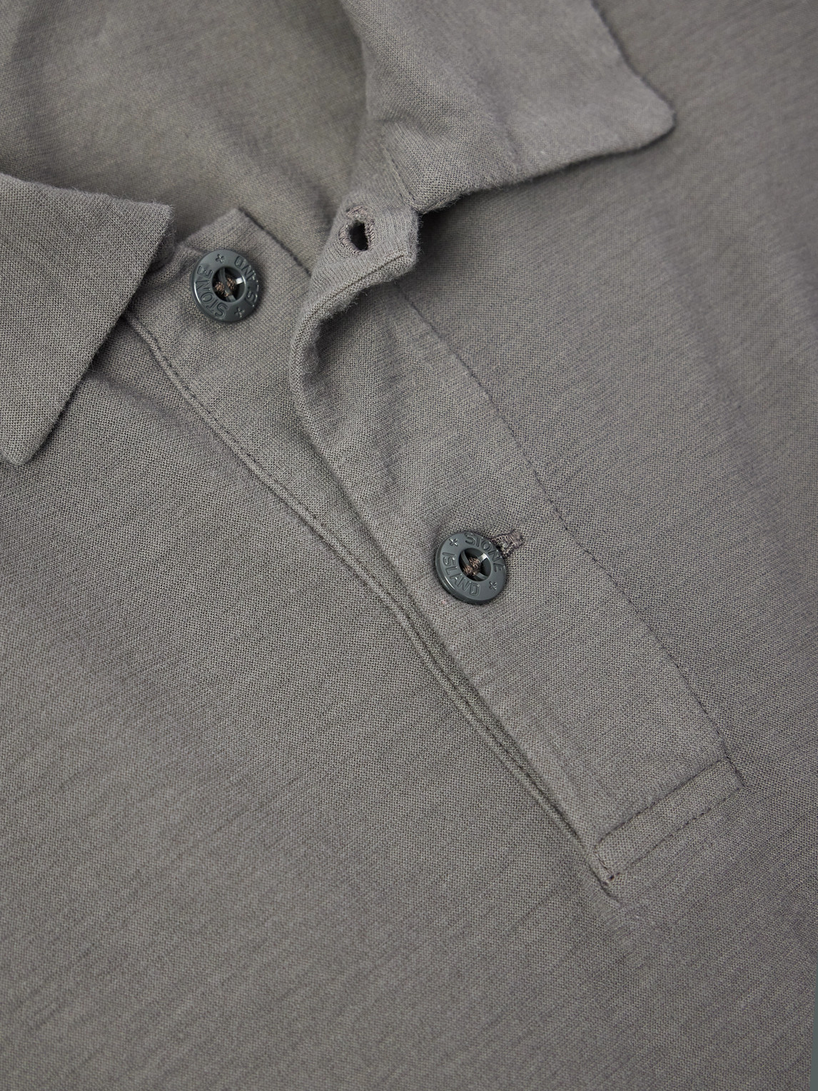 Stone Island Mens Dark Grey Jersey Ghost Long-sleeve Cotton-jersey Polo Shirt Xxl In Gray