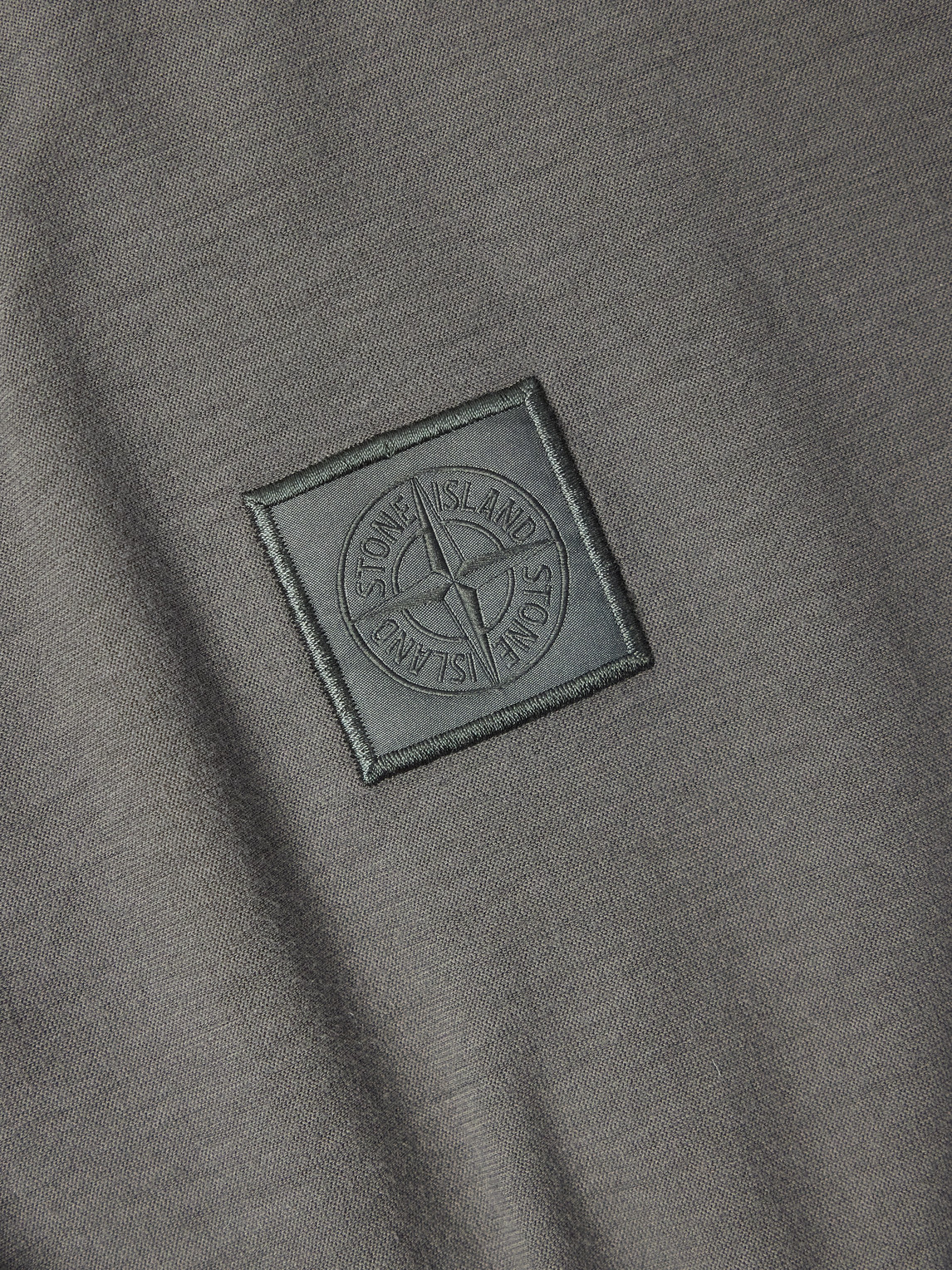 Stone Island Mens Dark Grey Jersey Ghost Long-sleeve Cotton-jersey Polo Shirt Xxl In Gray
