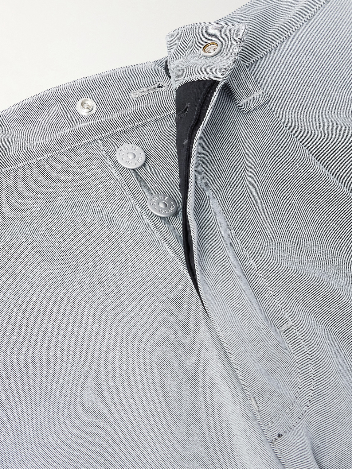 Stone Island Marina Wide-leg Belted Pleated Cotton-blend Gabardine Trousers In Blue