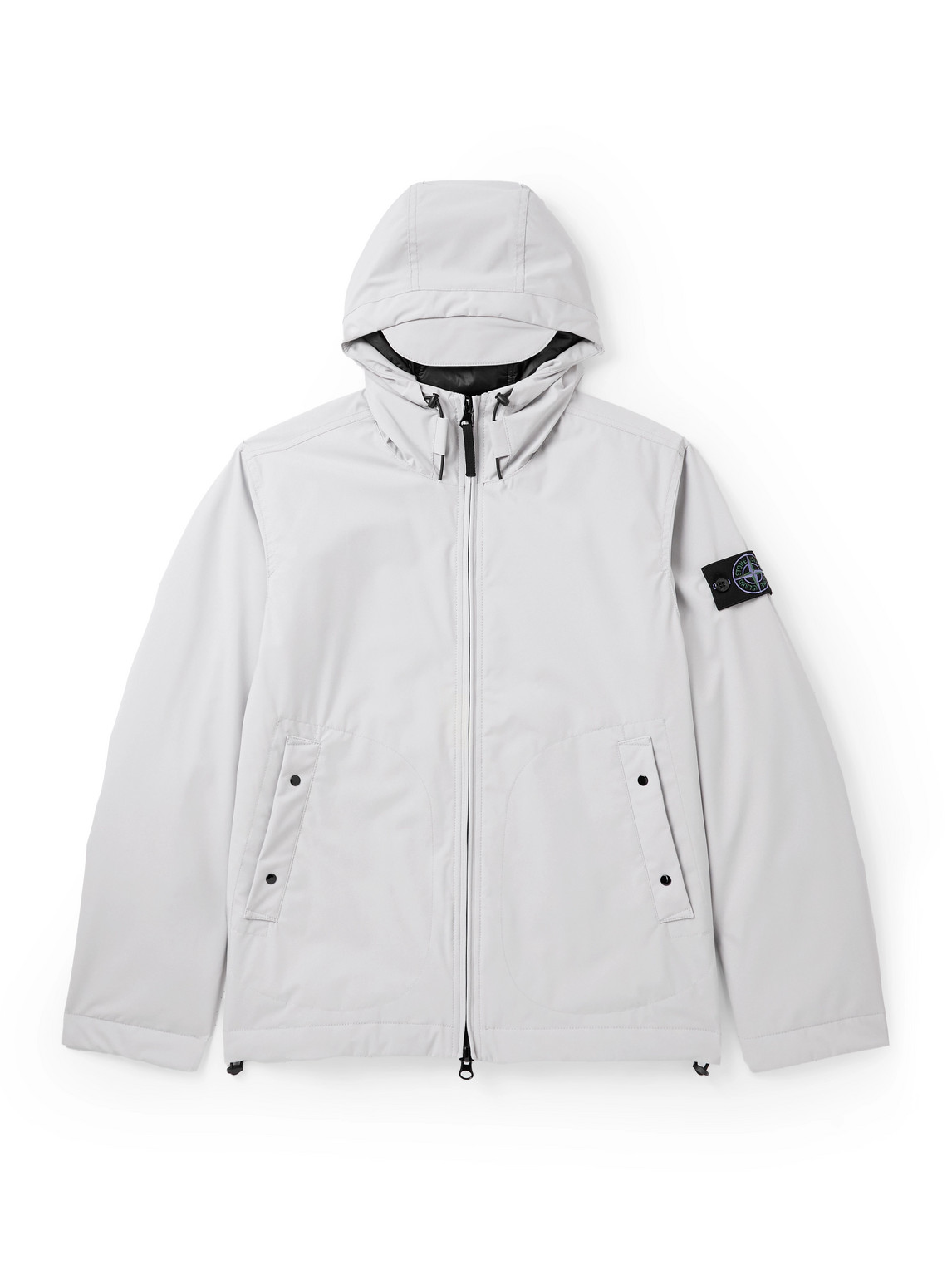Stone Island Gray 40627 Soft Shell-r Primaloft Insulated Jacket In Gray