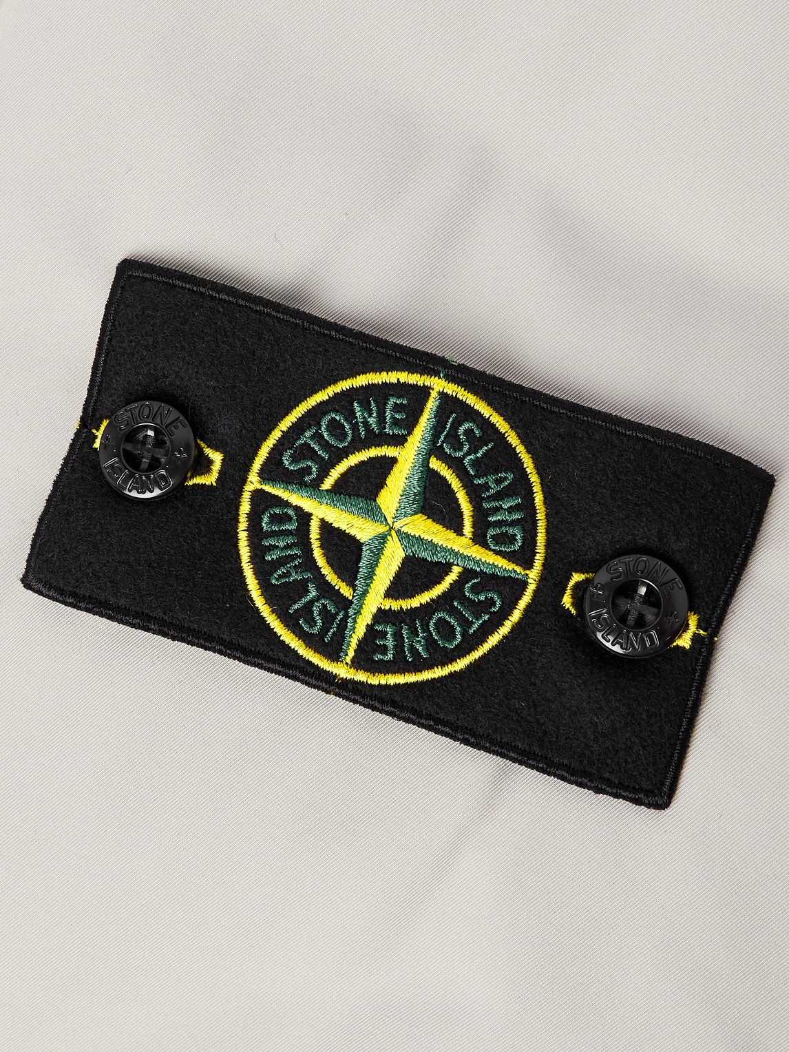 Stone Island Logo-appliquéd Micro Twill Hooded Down Parka In Gray