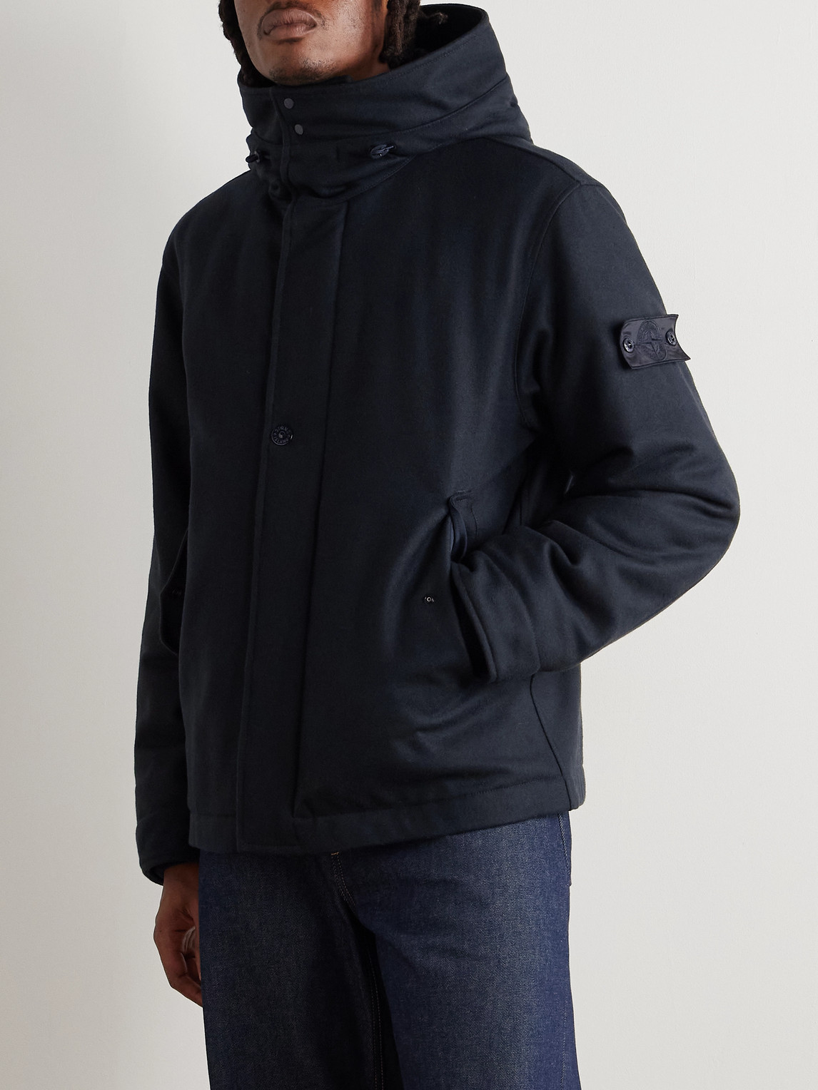 Ghost Padded Virgin Wool-Blend Flannel Hooded Parka