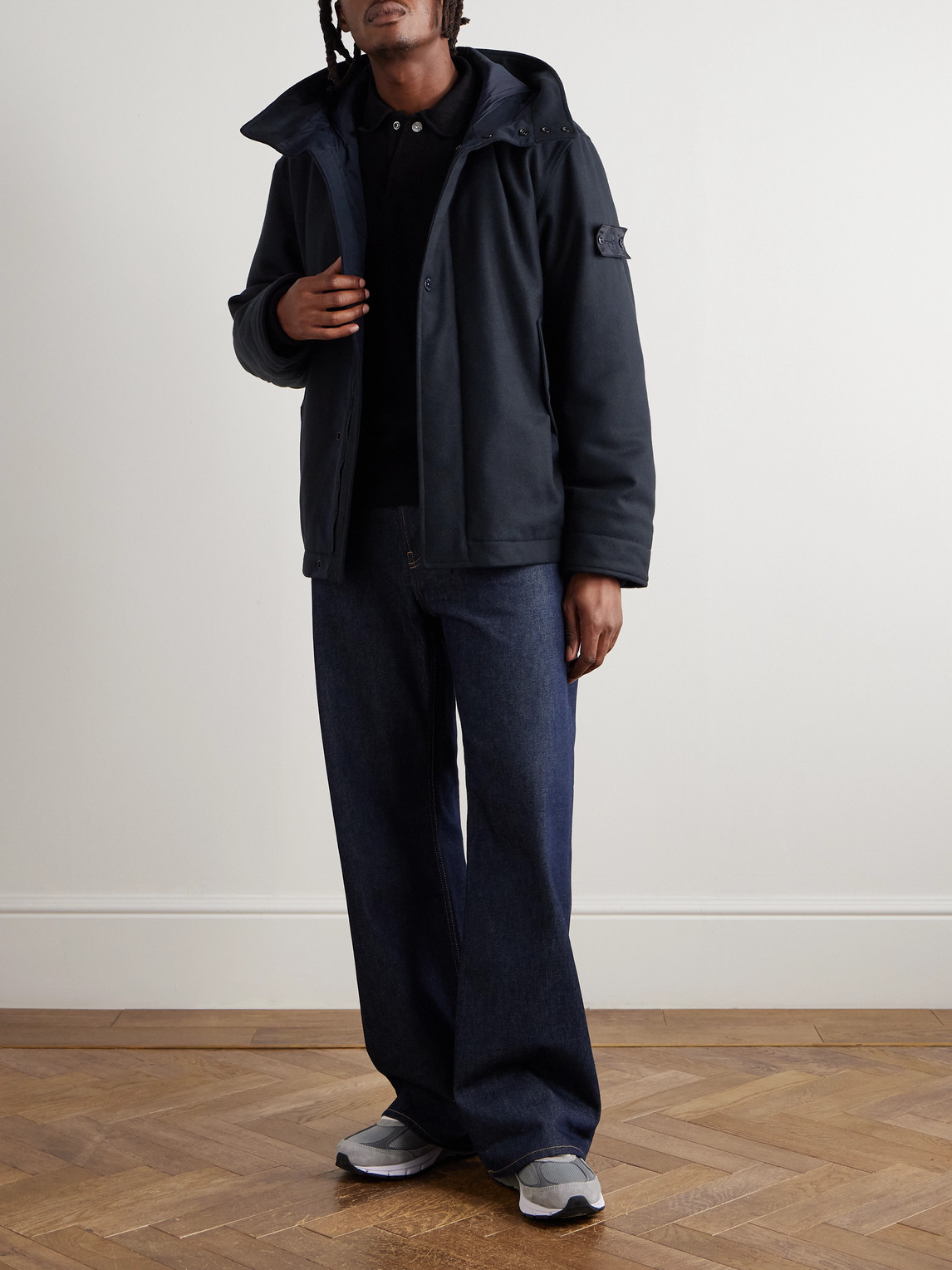 Ghost Padded Virgin Wool-Blend Flannel Hooded Parka