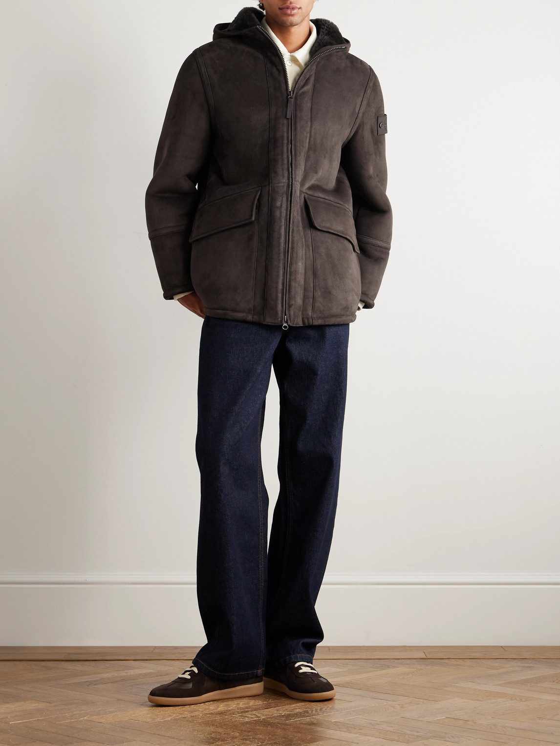 Ghost Shearling Hooded Jacket