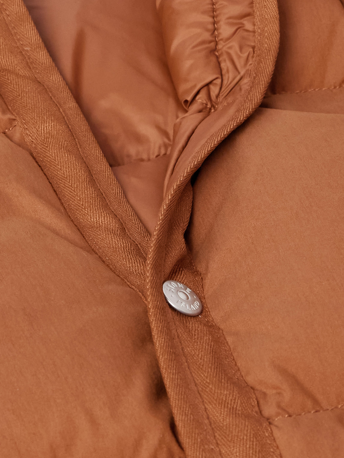 Stone Island Marina Quilted Padded Cotton-blend Down Gilet In Brown