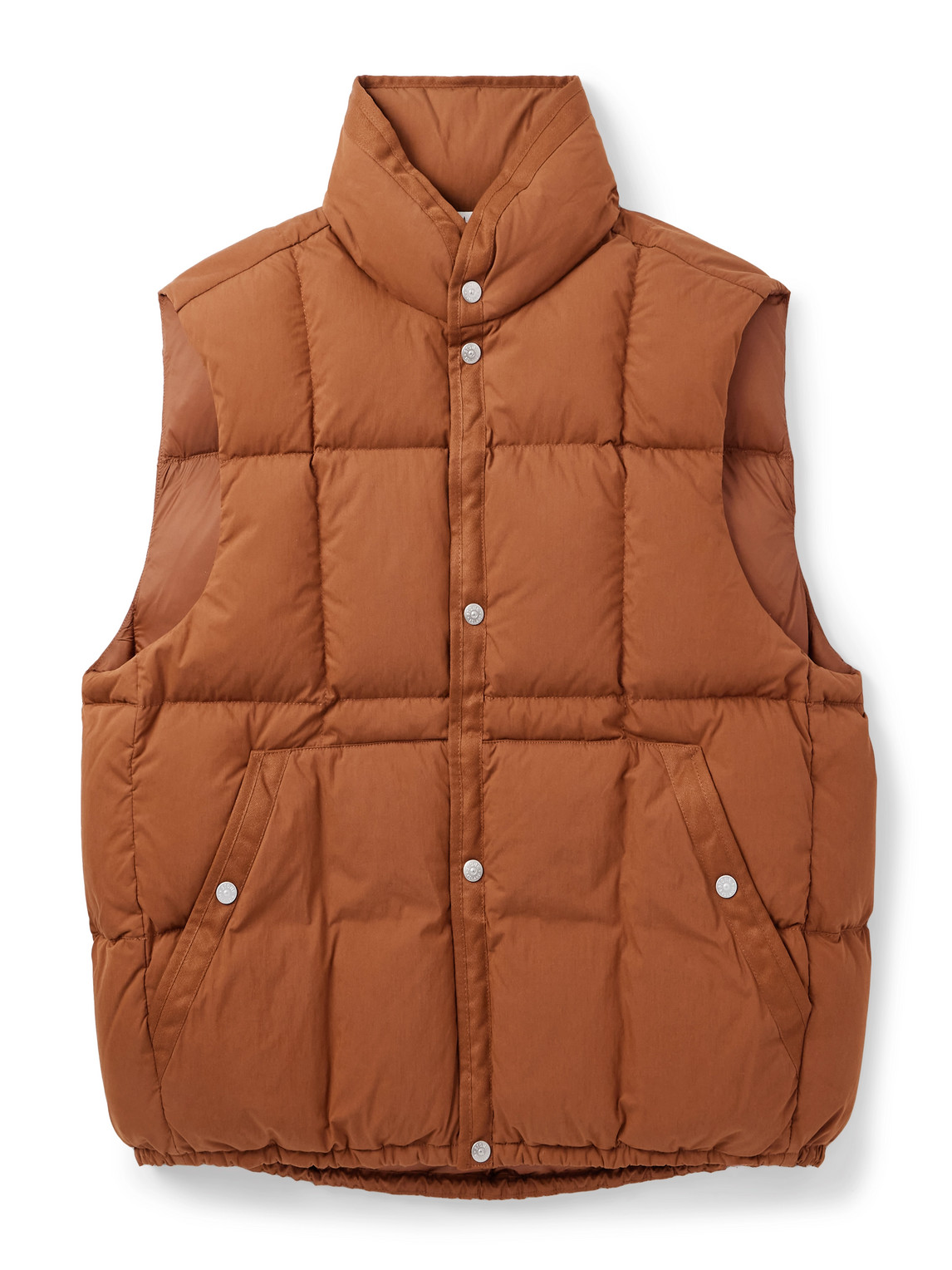 Stone Island Marina Quilted Padded Cotton-blend Down Gilet In Brown
