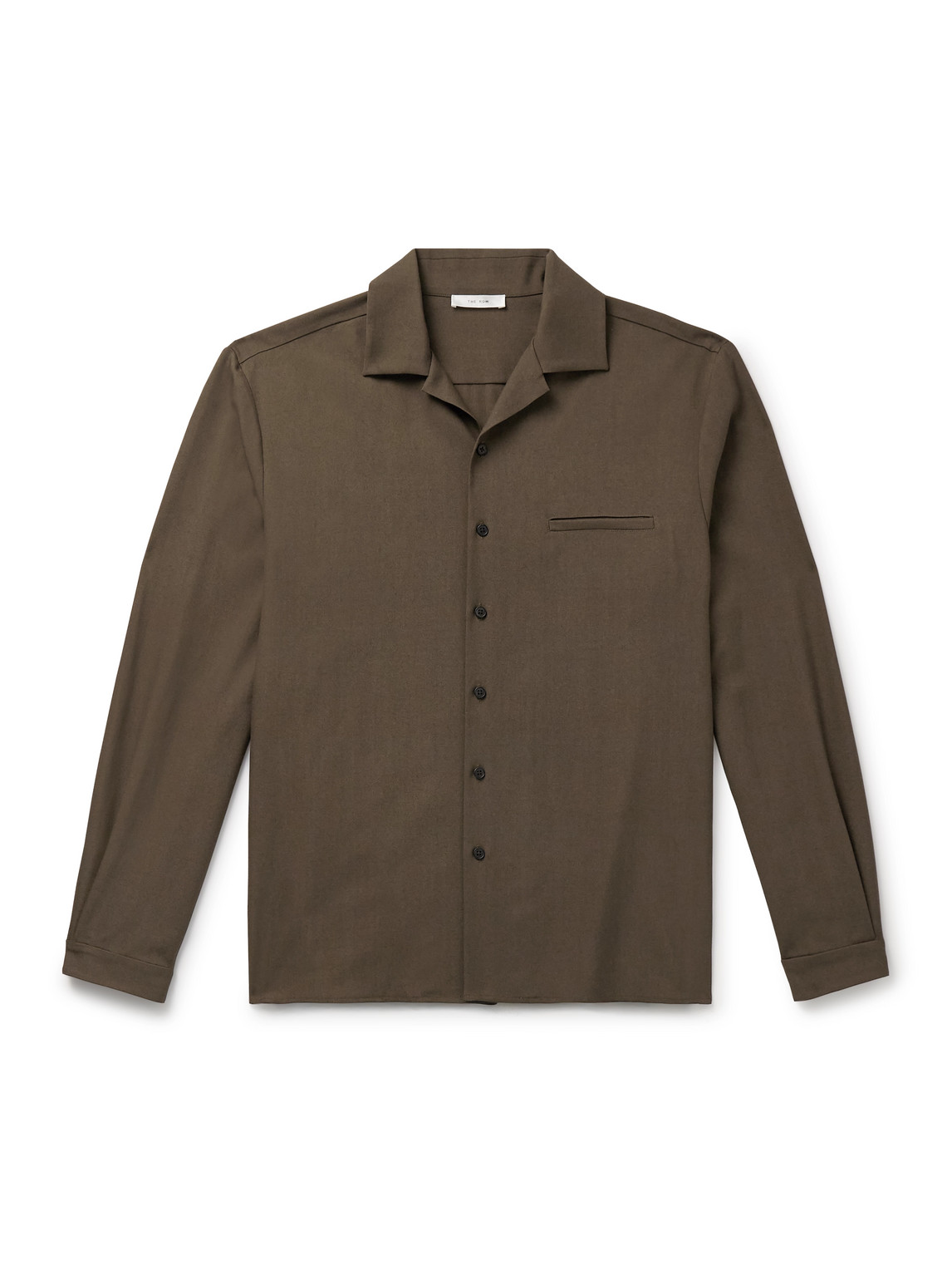 The Row Kanta Wool-twill Shirt In Brown