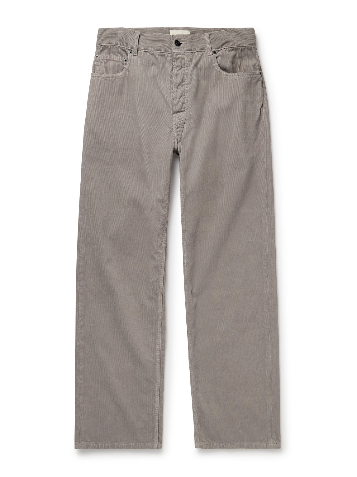 The Row Rossen Straight-leg Cotton-corduroy Trousers In Brown