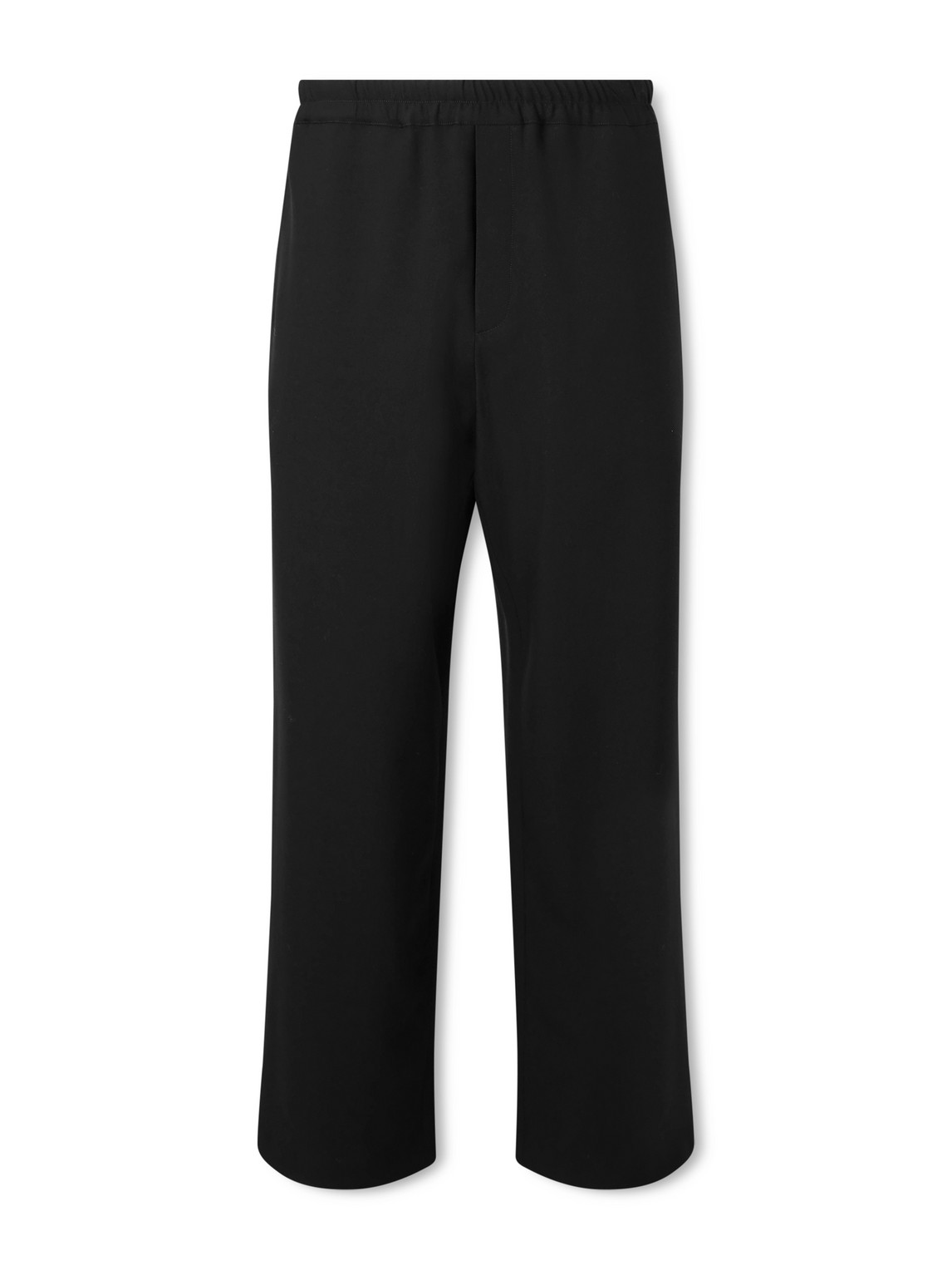 The Row Ari Straight-leg Wool Trousers In Black