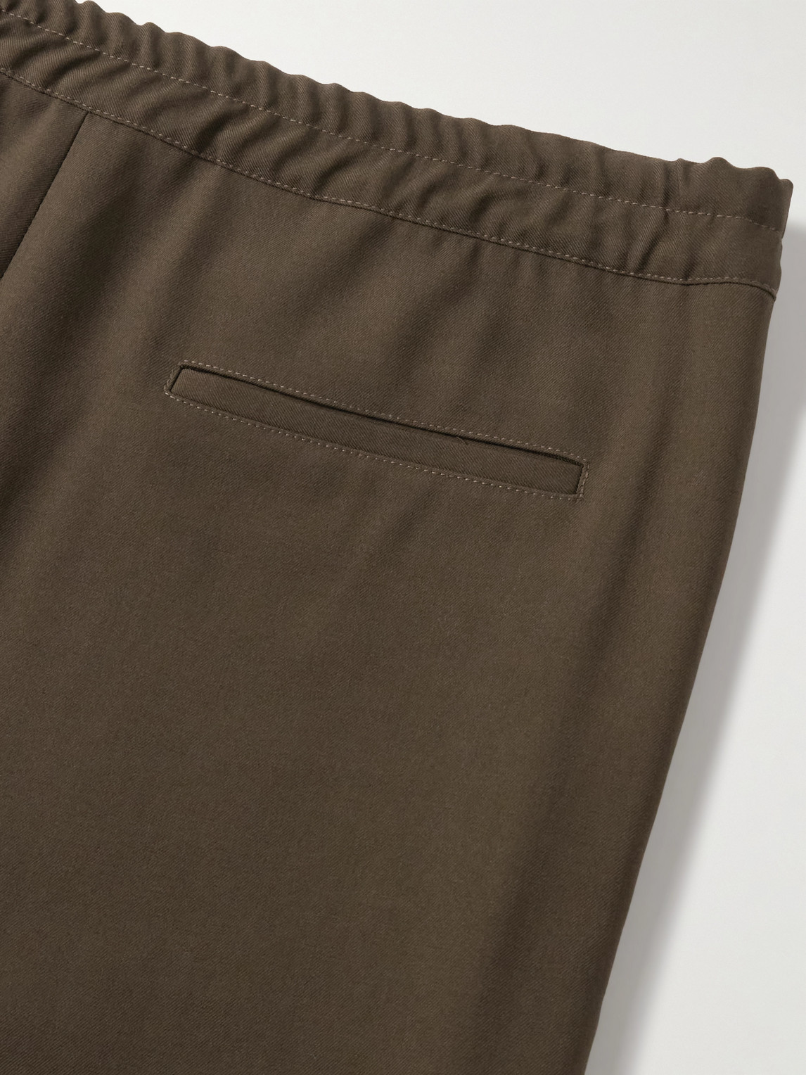 The Row Mens Sepia Khaki Ari Straight-leg Wool Trousers Xl In Brown