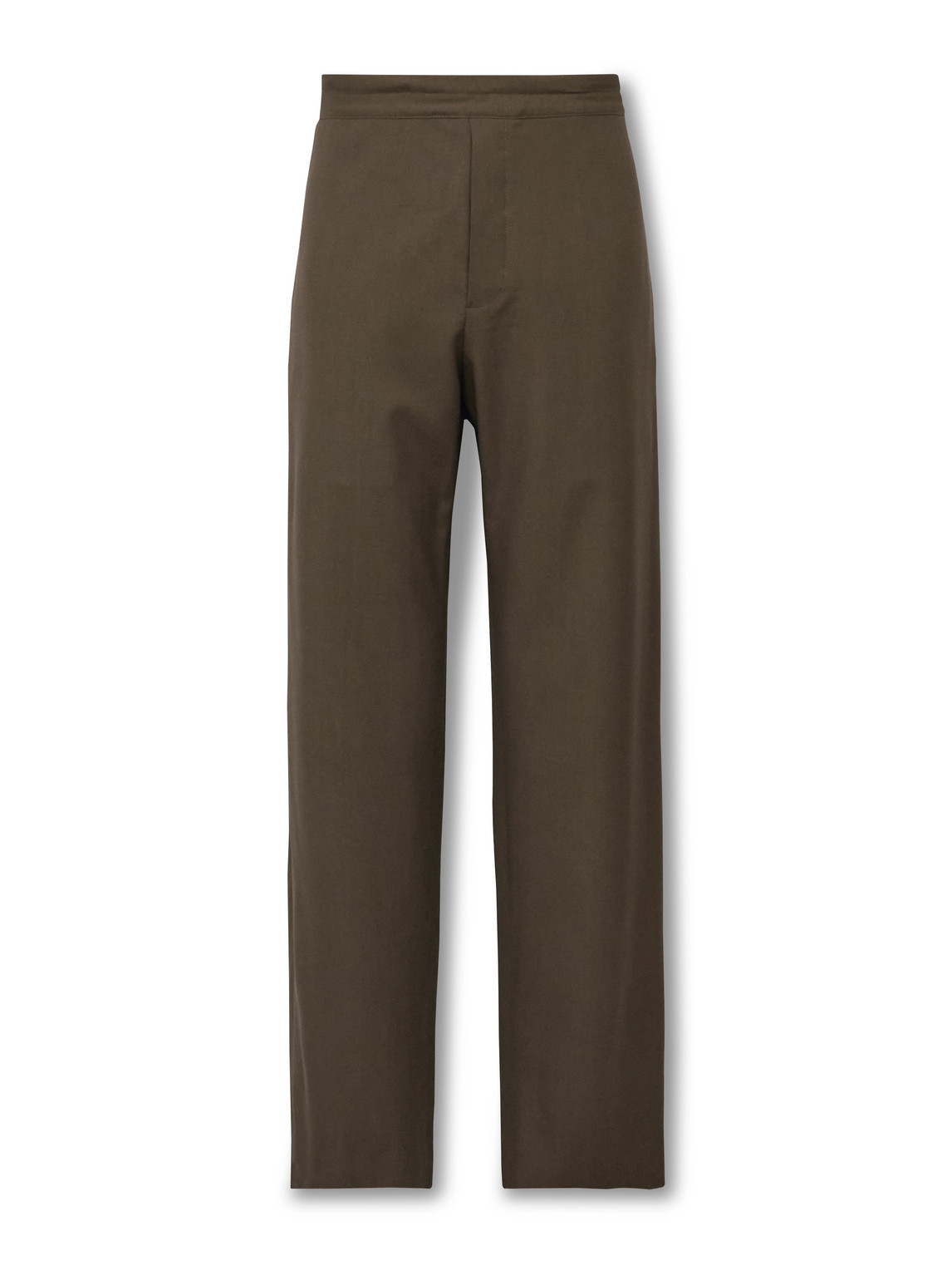 The Row Mens Sepia Khaki Ari Straight-leg Wool Trousers Xl In Brown