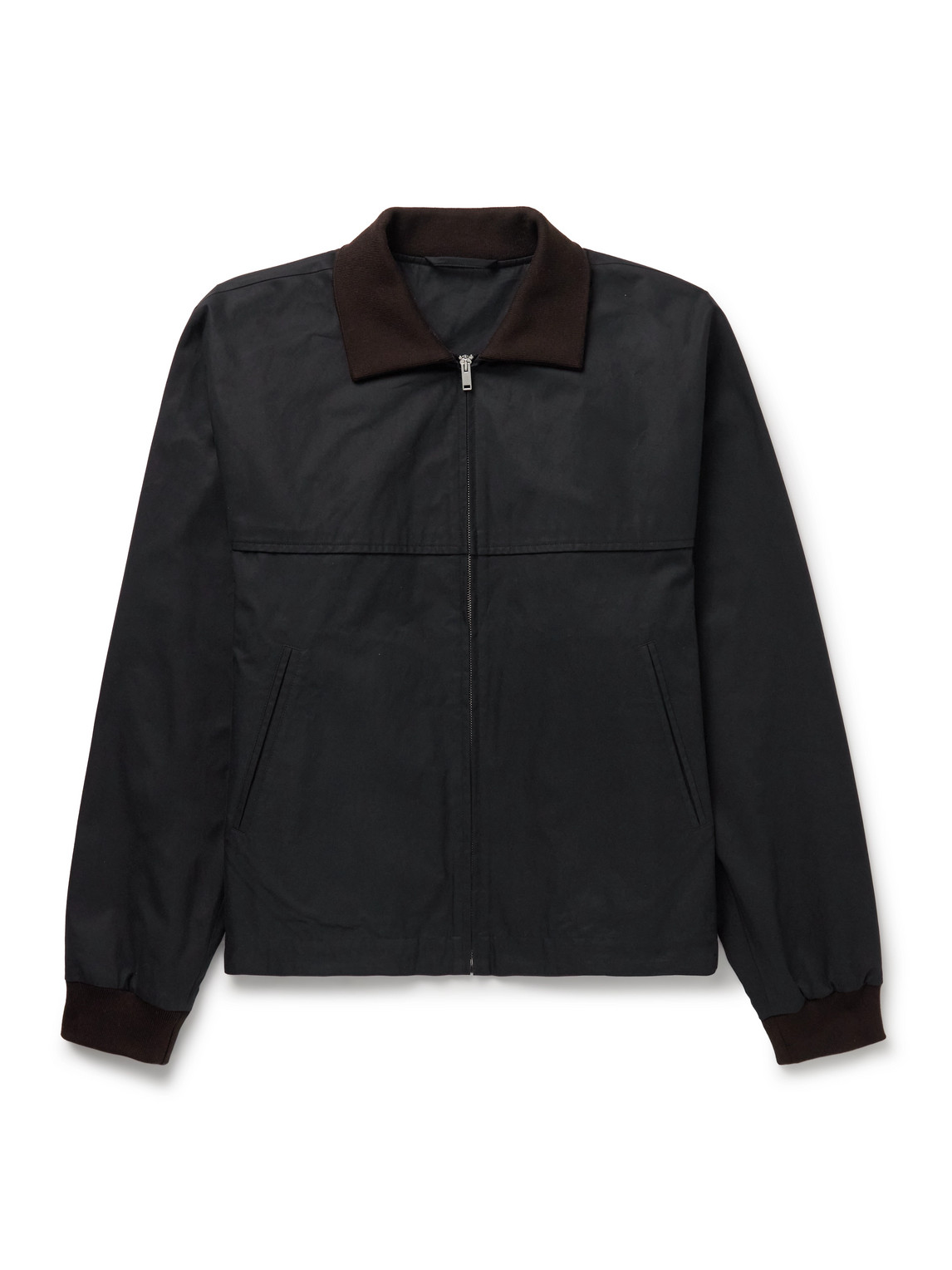 The Row Mantis Cotton-gabardine Blouson Jacket In Black
