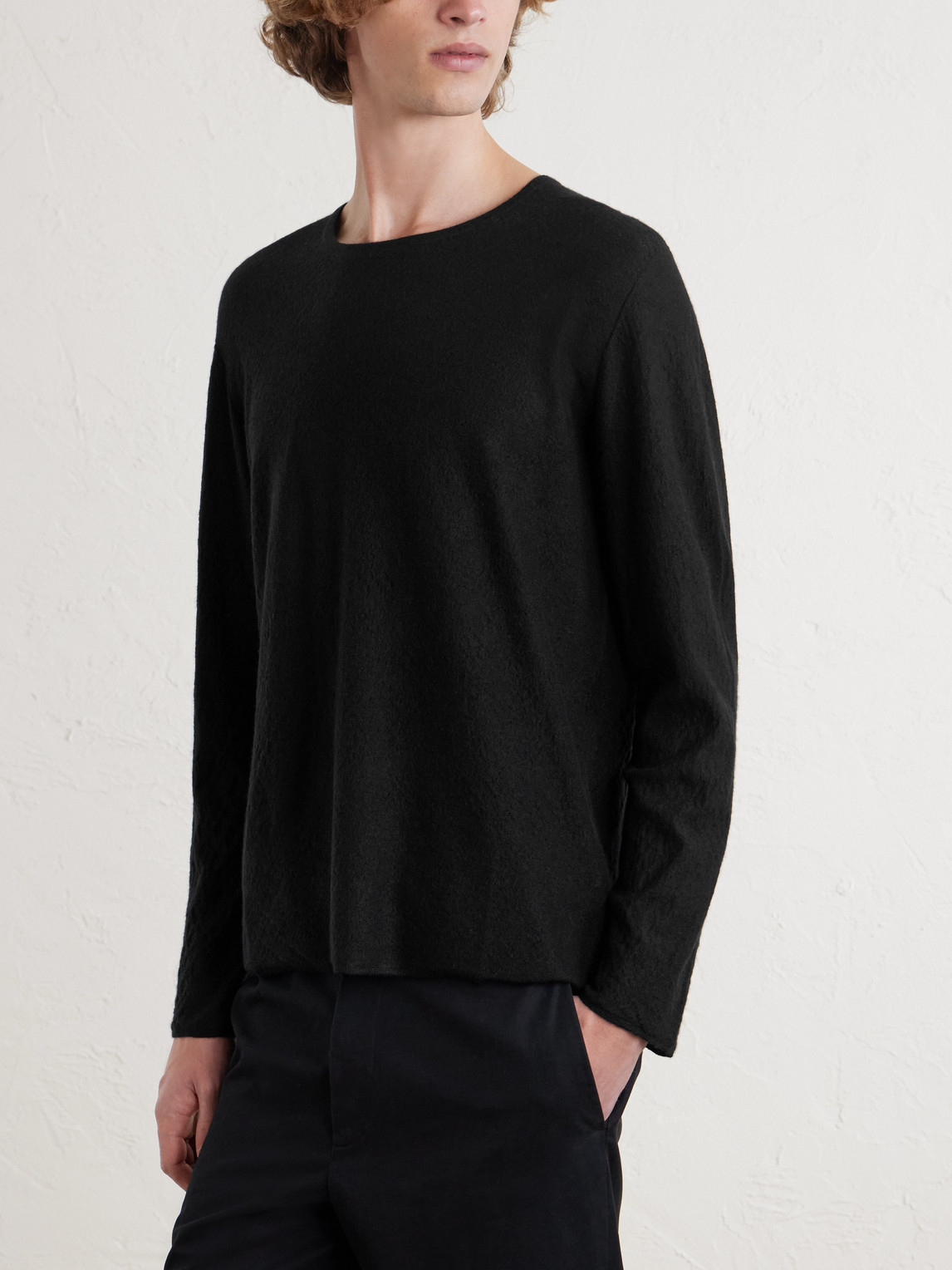 The Row Eliaf Slub Camel Hair-blend Sweater In Multi