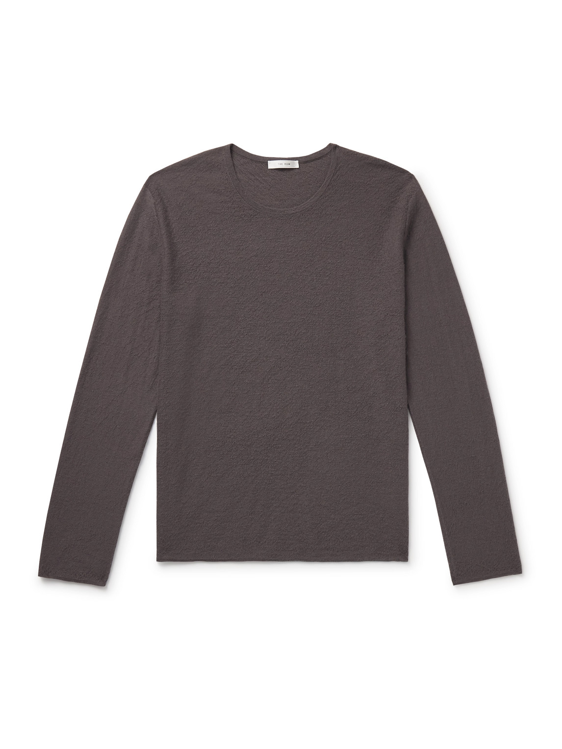 The Row Eliaf Slub Camel Hair-blend Sweater In Gray