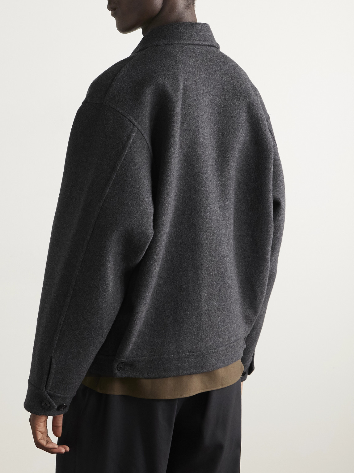 The Row Noggu Double-faced Cashmere And Wool-blend Jacket In Gray