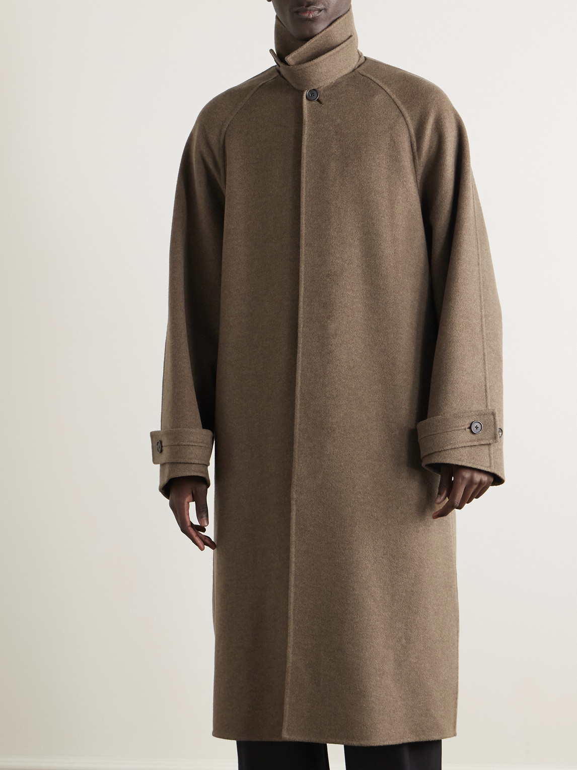 The Row Kenet Oversized Cashmere And Virgin Wool-blend Coat In Brown