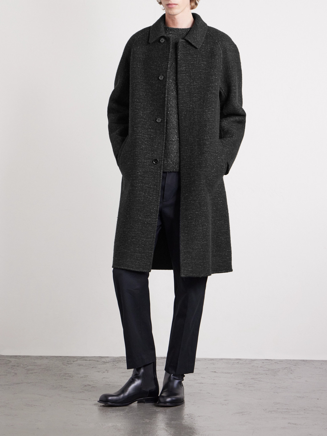 The Row Zomo Virgin Wool-blend Coat In Black