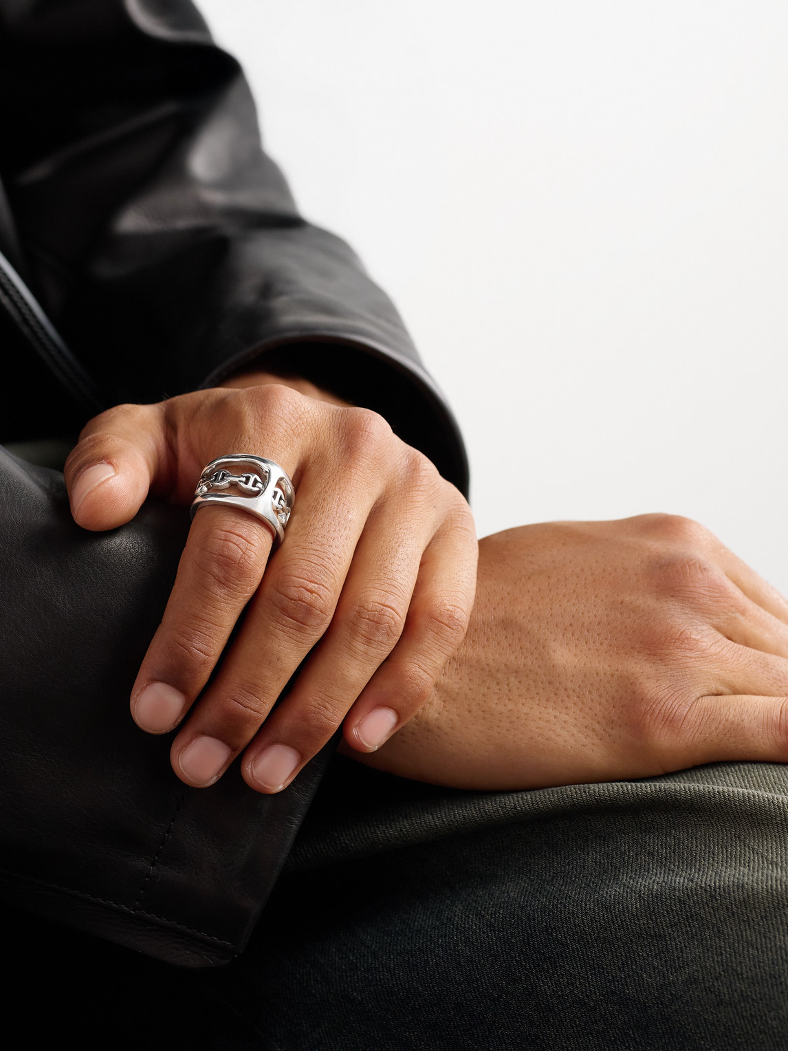 Hoorsenbuhs Phantom Clique Sterling Silver Ring In Silver