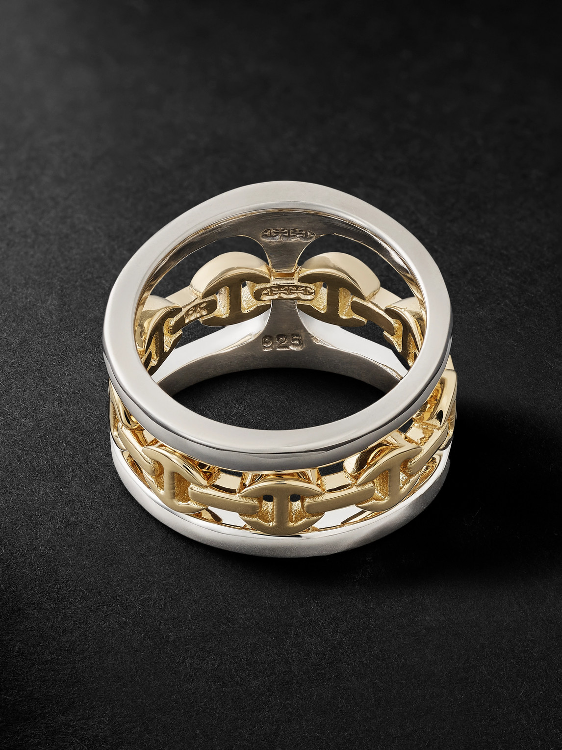 Hoorsenbuhs Phantom Clique Sterling Silver And 18-karat Gold Ring In Gold