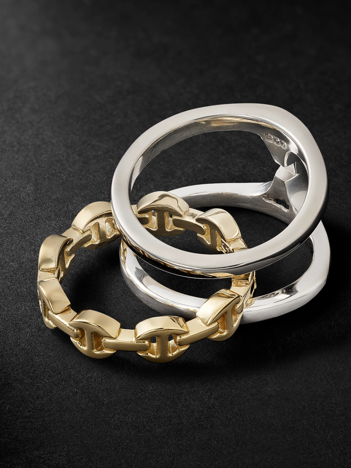 Hoorsenbuhs Phantom Clique Sterling Silver And 18-karat Gold Ring In Gold