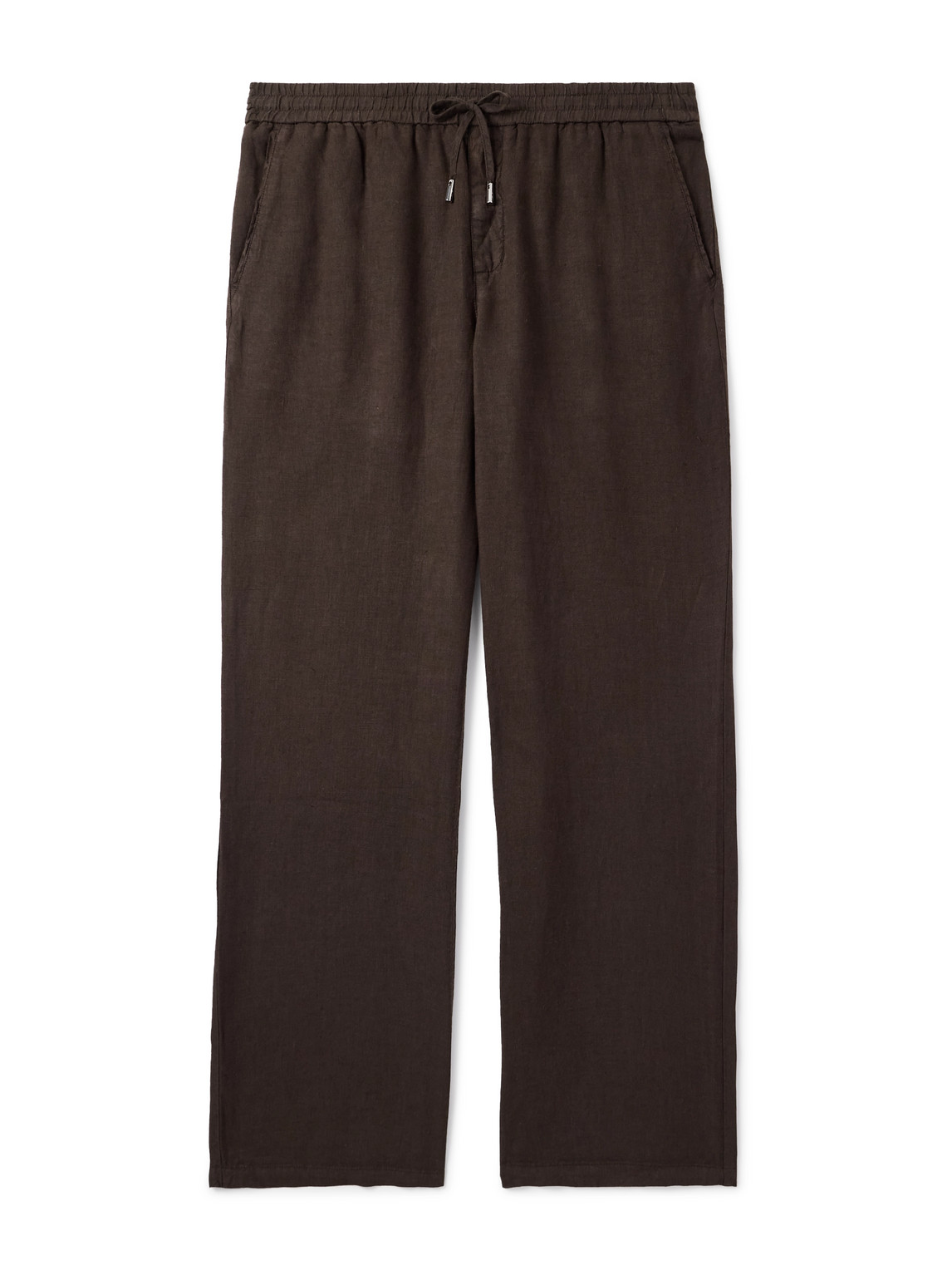 Edward Straight-Leg Garment-Dyed Linen Drawstring Trousers