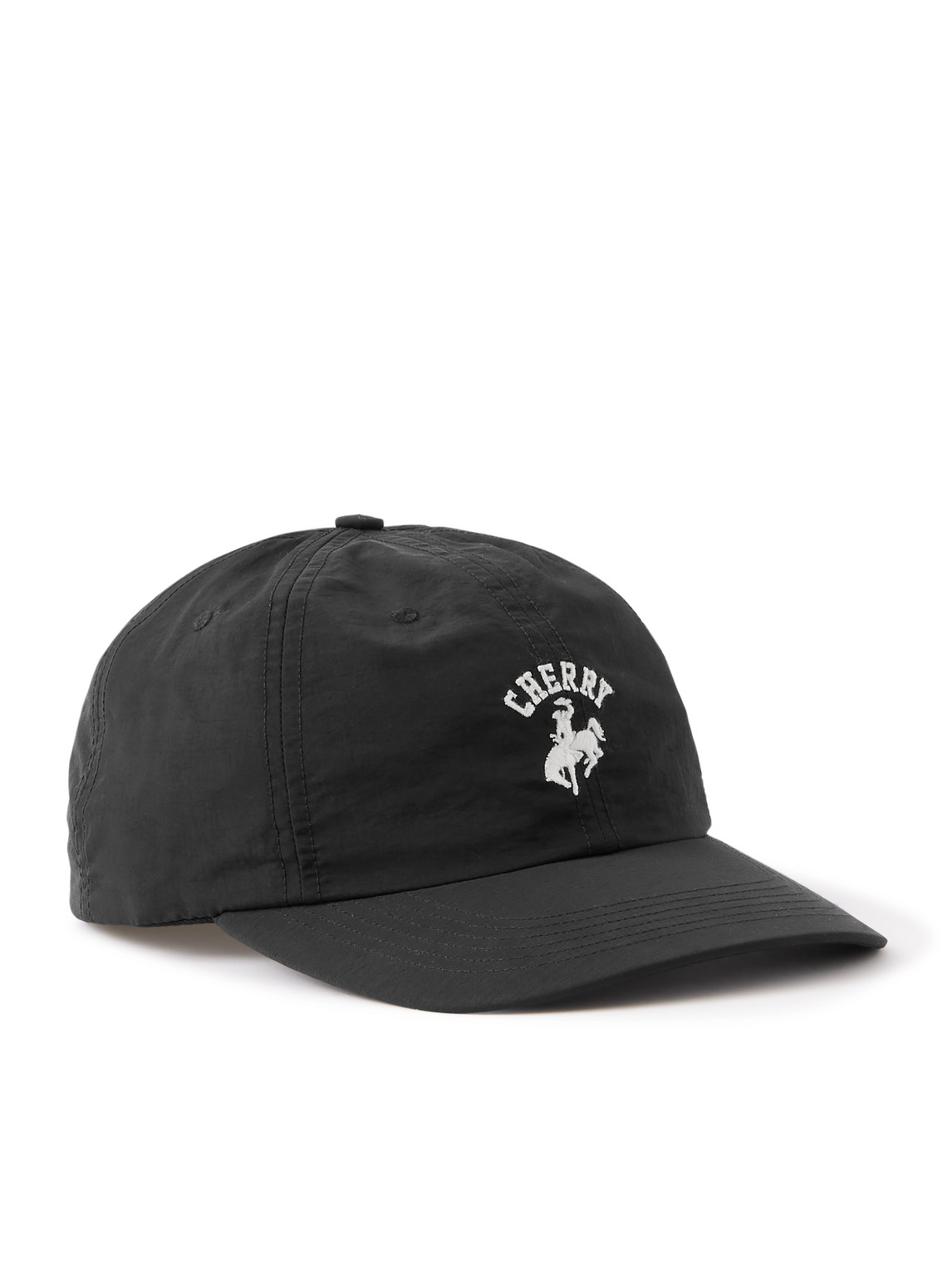 Cherry Los Angeles Western Tennis Logo-embroidered Twill Baseball Cap In Black