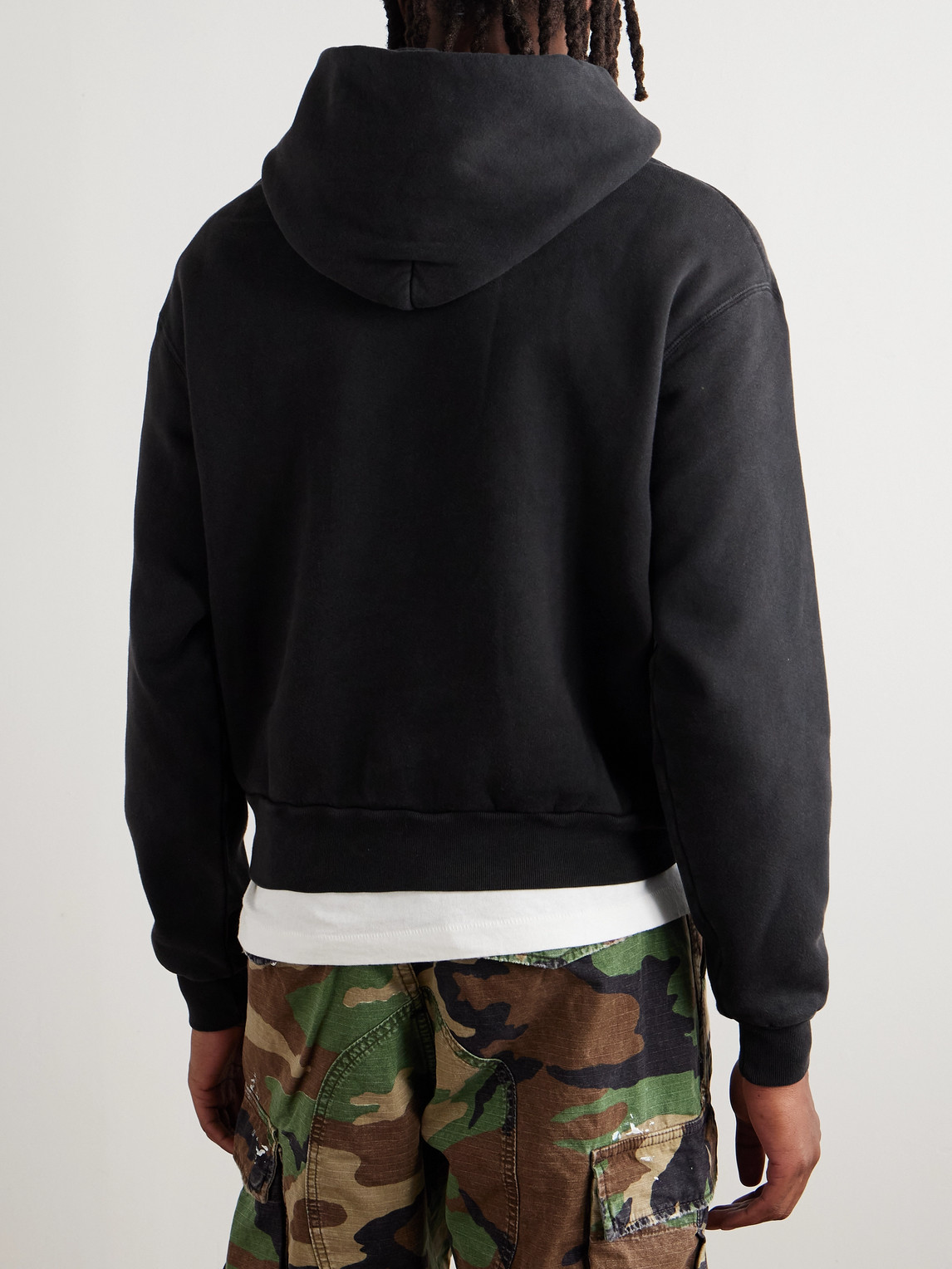 Cherry Los Angeles Logo-print Cotton-jersey Hoodie In Black