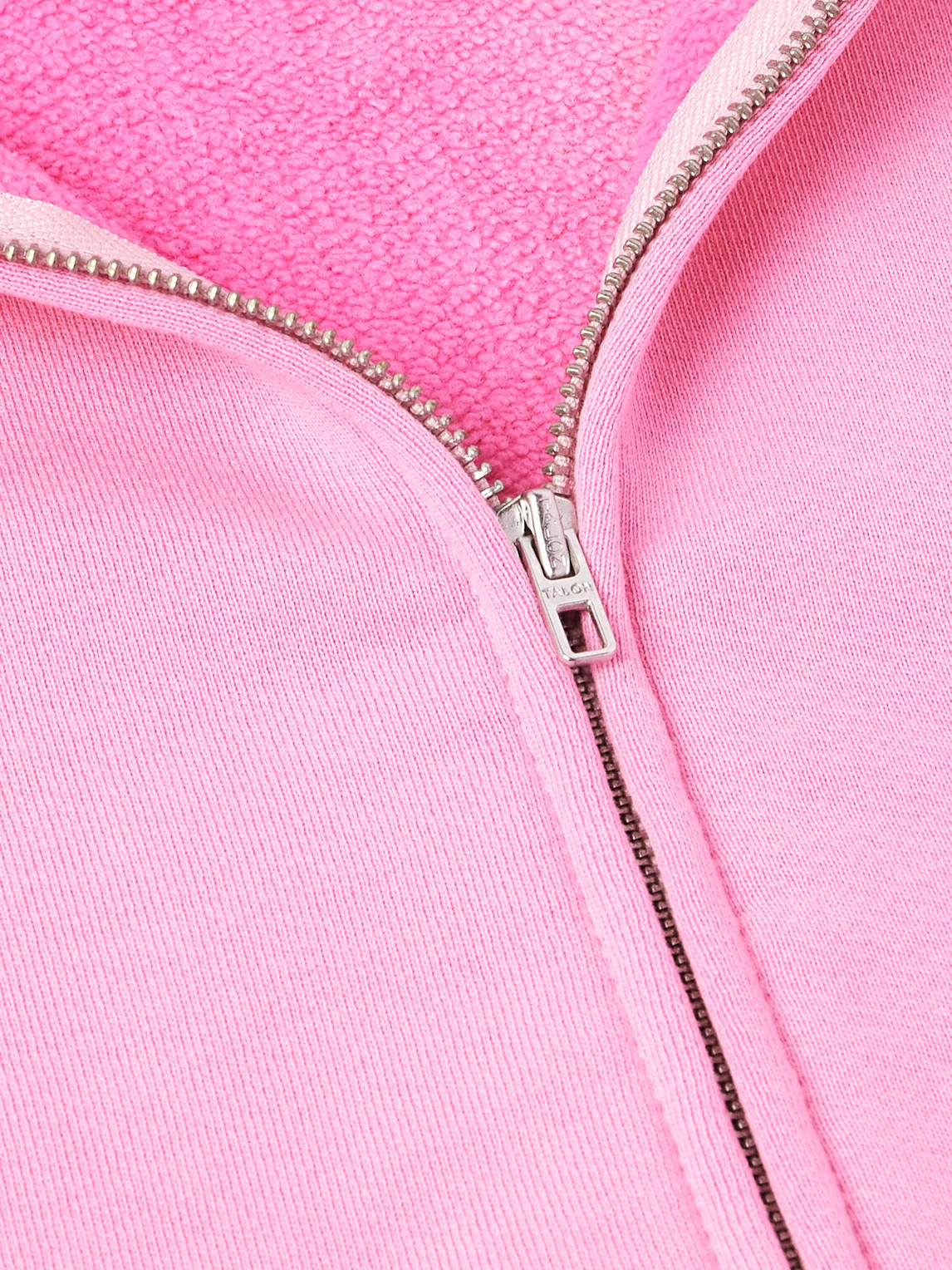 Cherry Los Angeles Logo-appliquéd Cotton-jersey Zip-up Hoodie In Pink