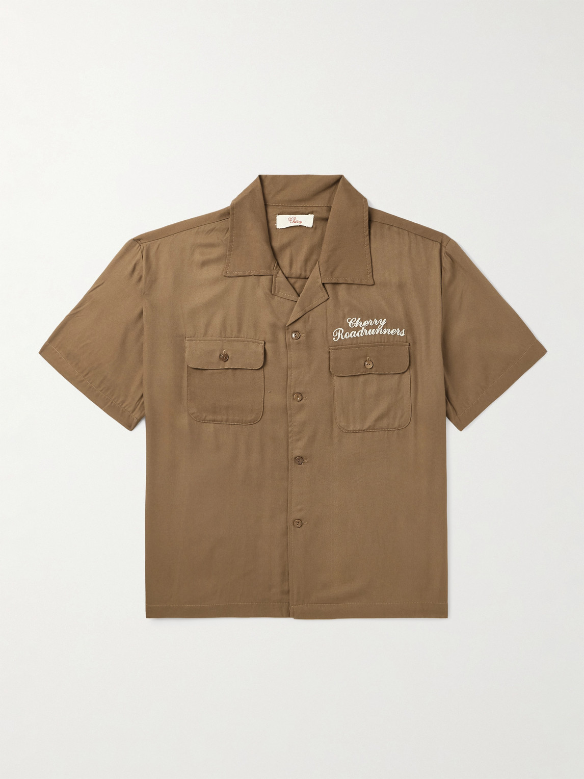Roadrunner Camp-Collar Embroidered TENCEL™-Twill Shirt