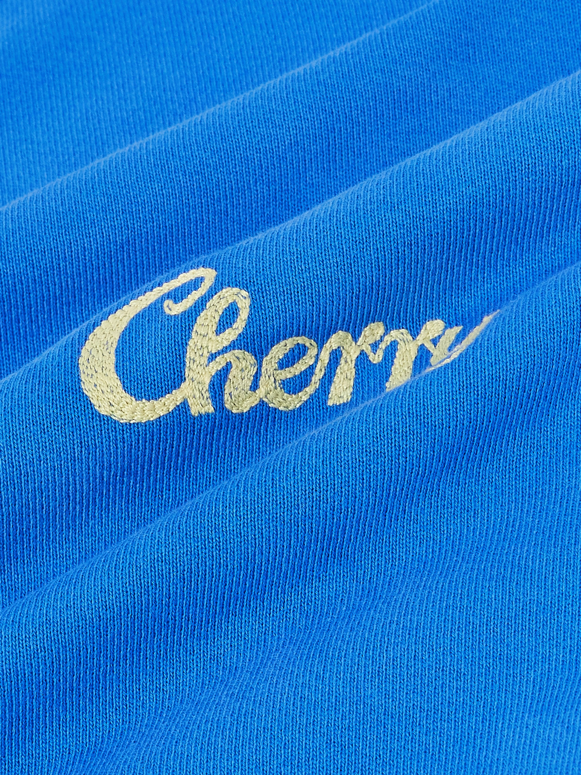Cherry Los Angeles Logo-embroidered Cotton-jersey Sweatshirt In Blue
