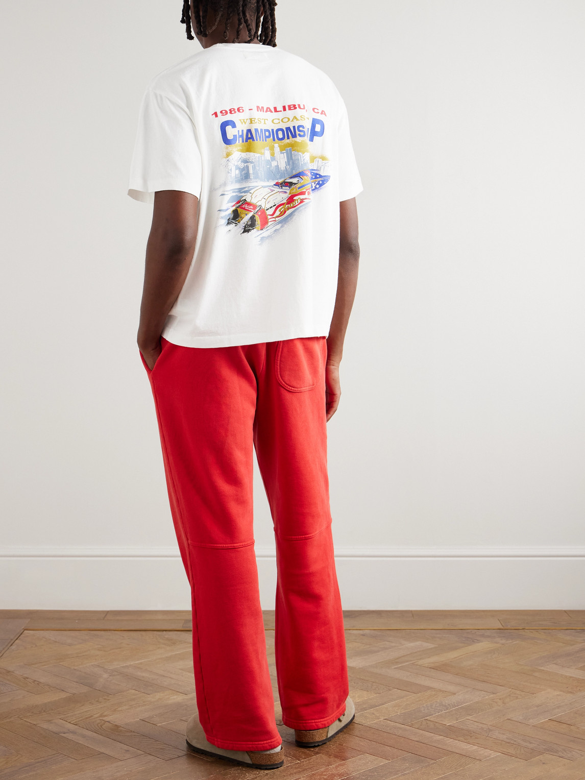 Cherry Los Angeles Logo-print Cotton-jersey T-shirt In White