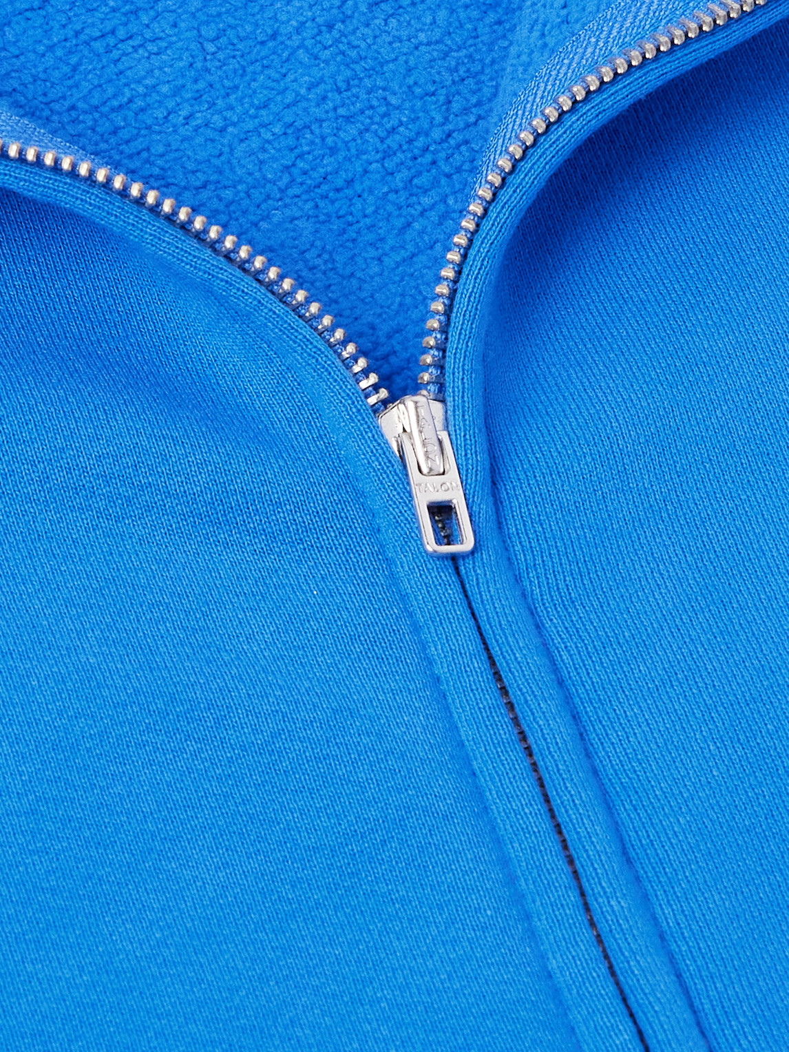 Cherry Los Angeles Logo-appliquéd Cotton-jersey Zip-up Hoodie In Blue