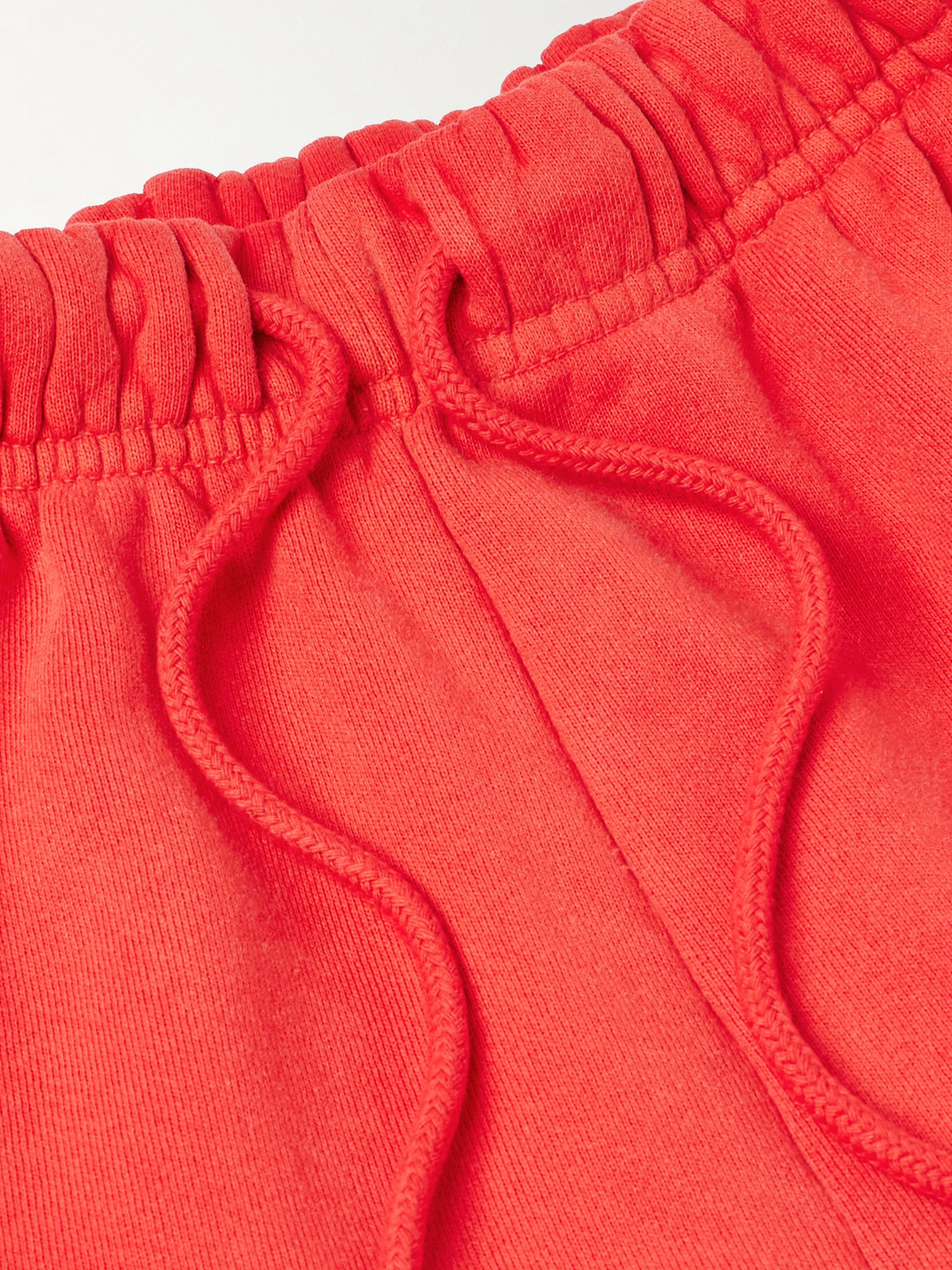 Cherry Los Angeles Straight-leg Logo-embroidered Cotton-jersey Sweatpants In Red