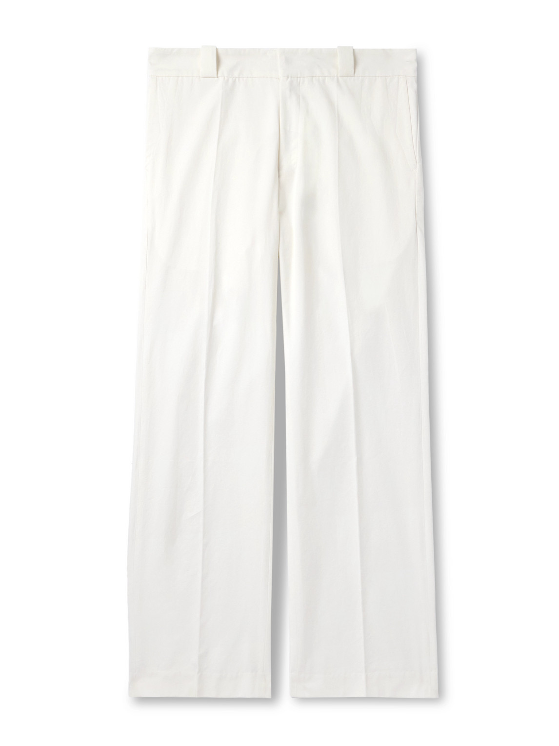 Cherry Los Angeles Straight-leg Cotton-twill Chinos In White