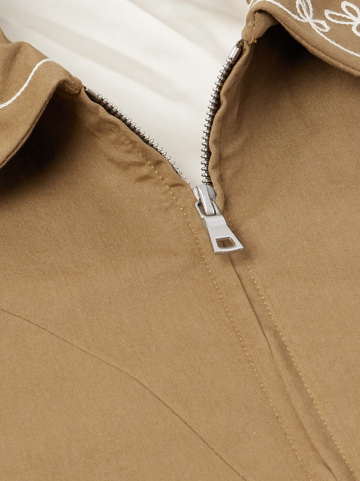 Cherry Los Angeles Charro Embroidered Cotton Jacket In Brown