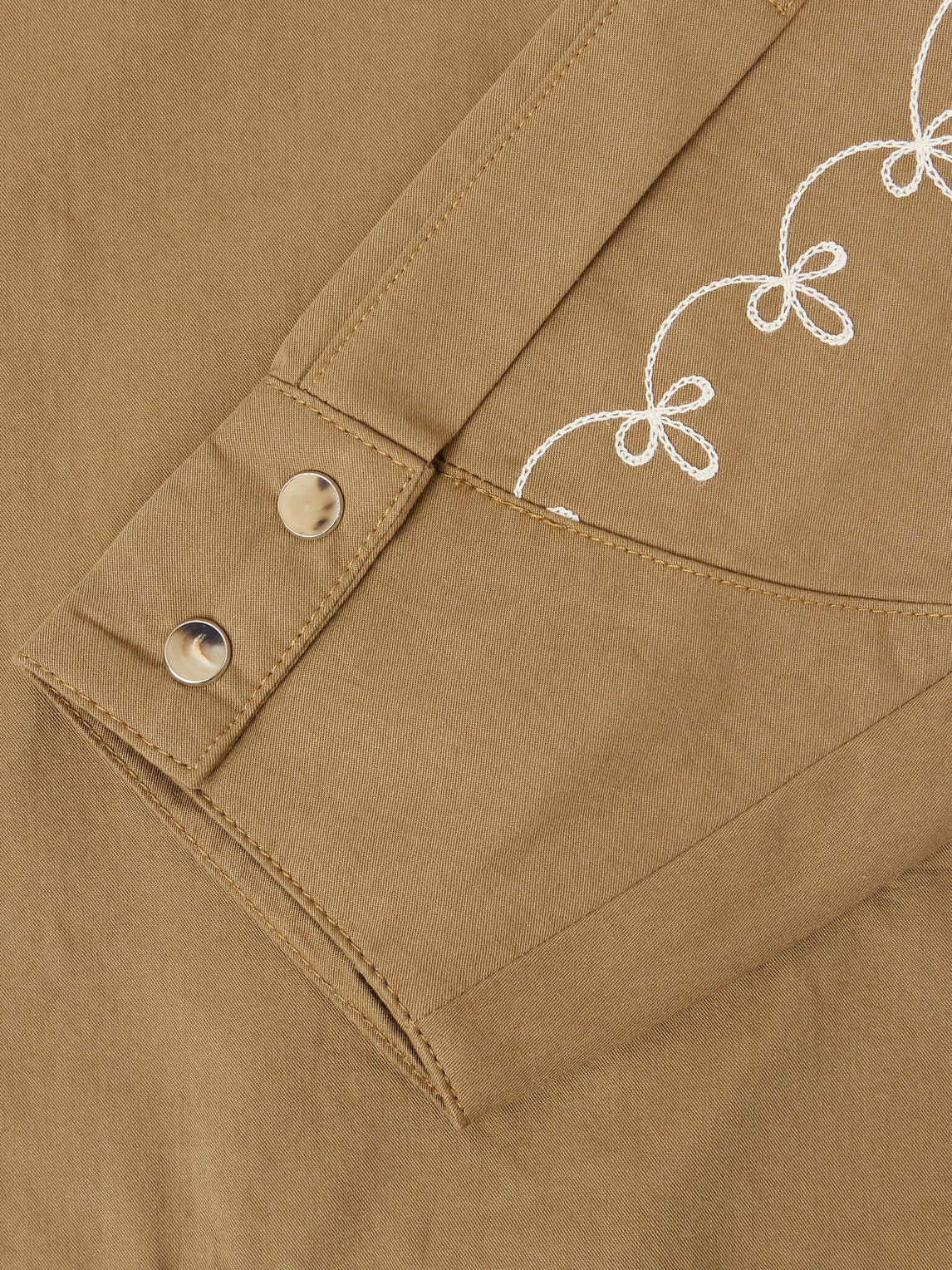 Cherry Los Angeles Charro Embroidered Cotton Jacket In Brown