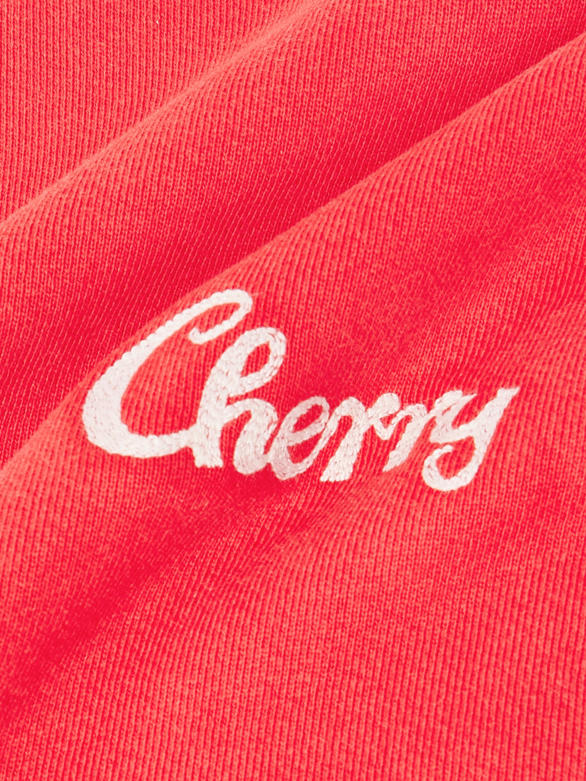 Cherry Los Angeles Logo-embroidered Cotton-jersey Sweatshirt In Red