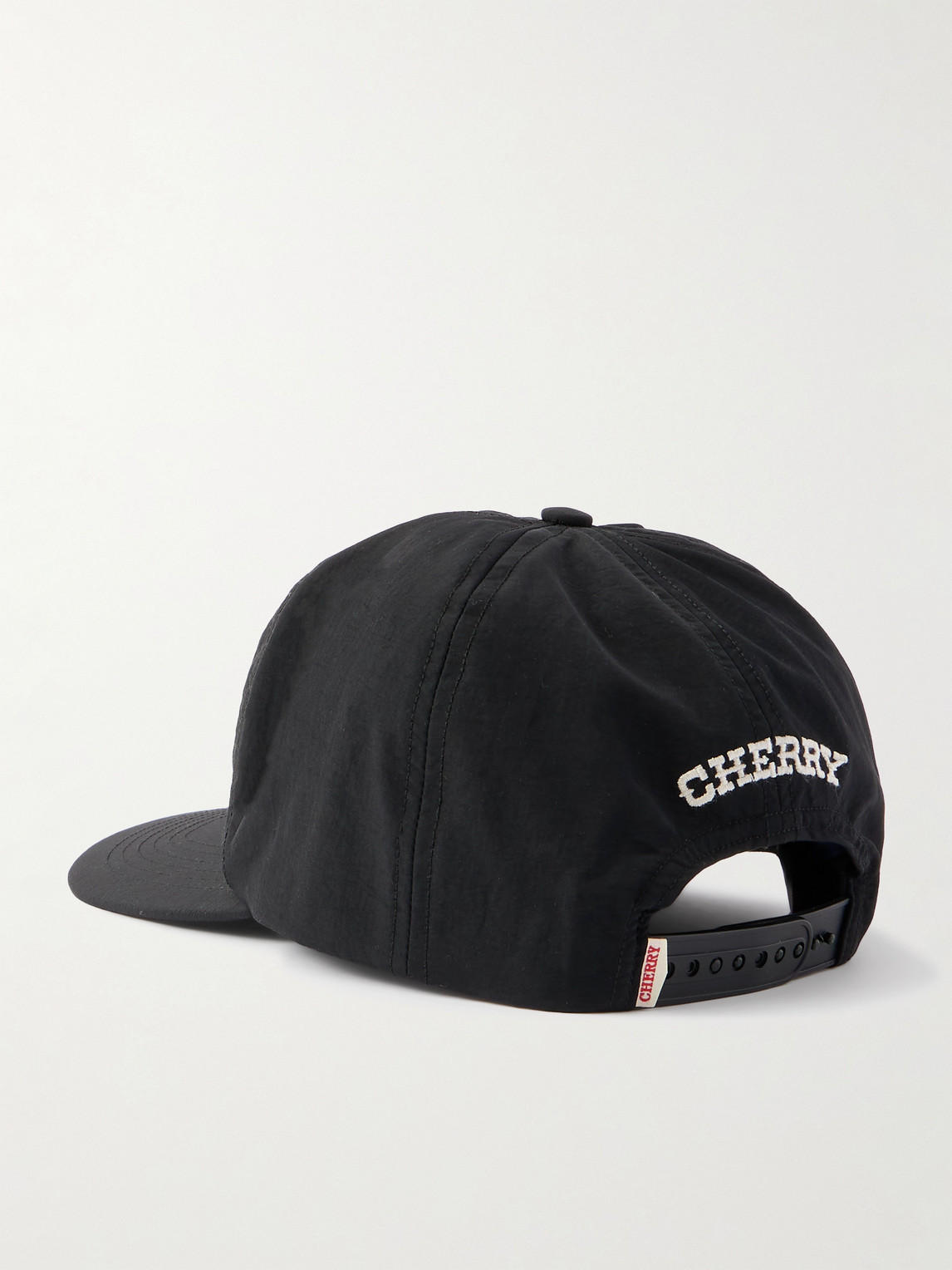 Cherry Los Angeles Printed Nylon Baseball Cap In Black