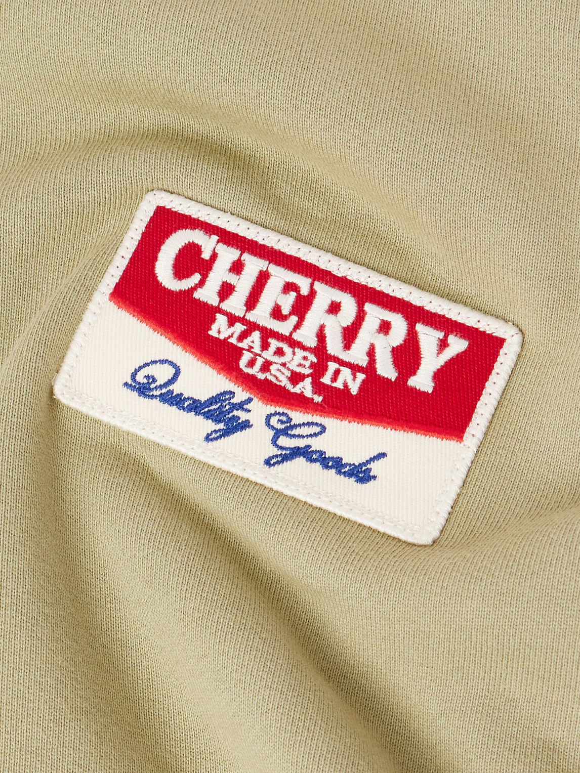 Cherry Los Angeles Desert Gecko Logo-appliquéd Printed Cotton-jersey Zip-up Hoodie In Green