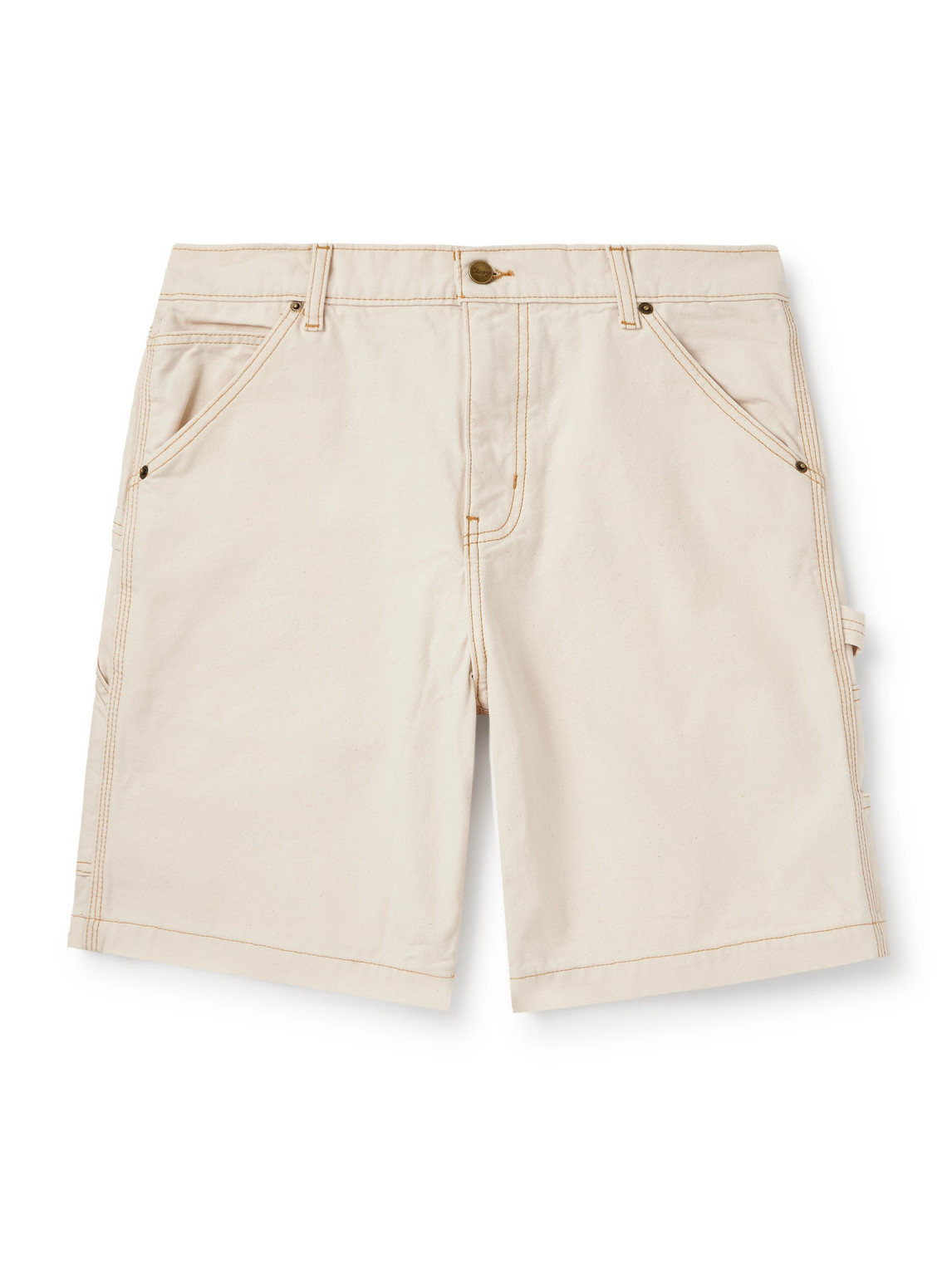 Cherry Los Angeles Carpenter Straight-leg Denim Shorts In Neutral