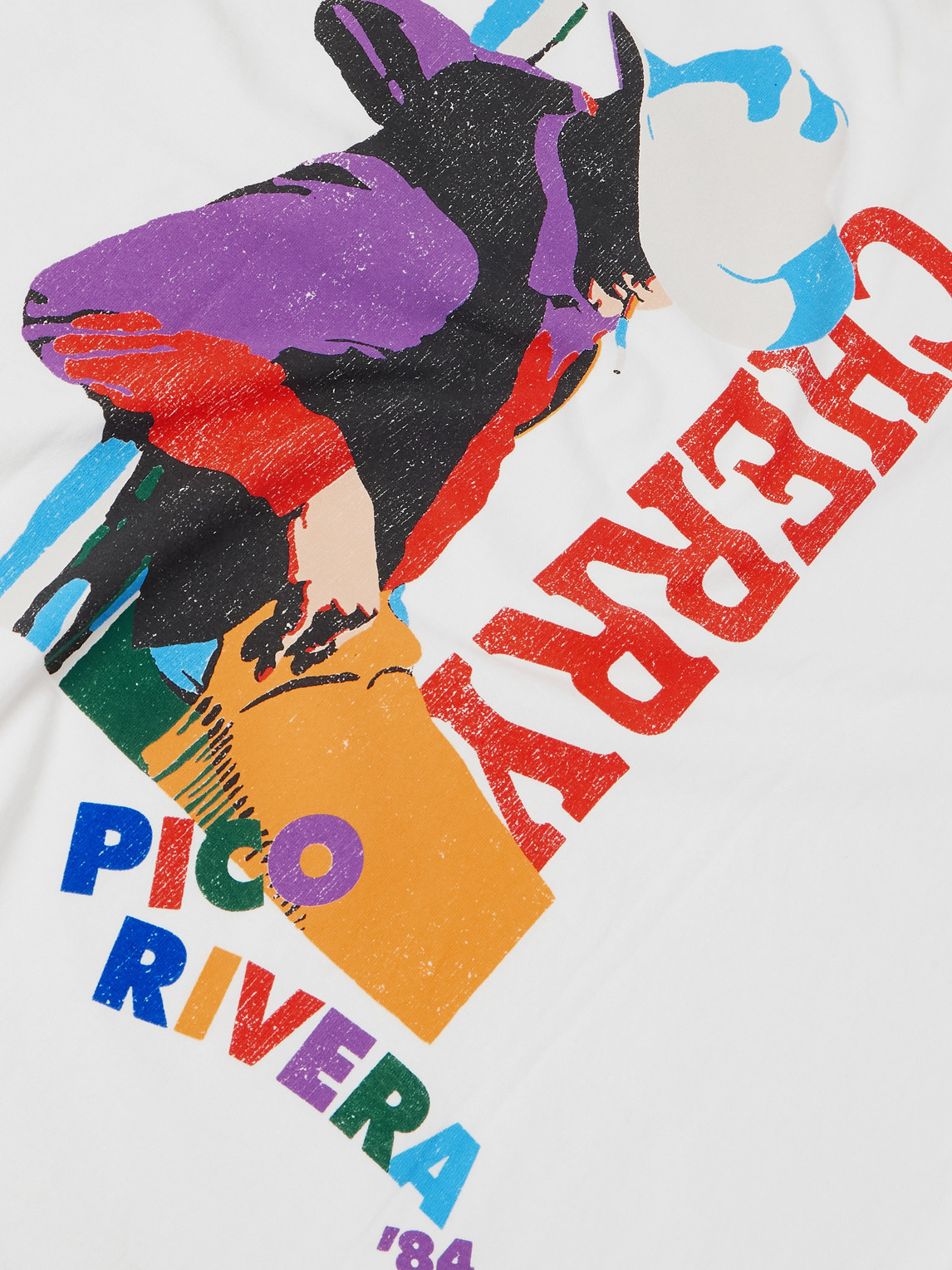 Cherry Los Angeles Pico Rivera Logo-print Cotton-jersey T-shirt In White