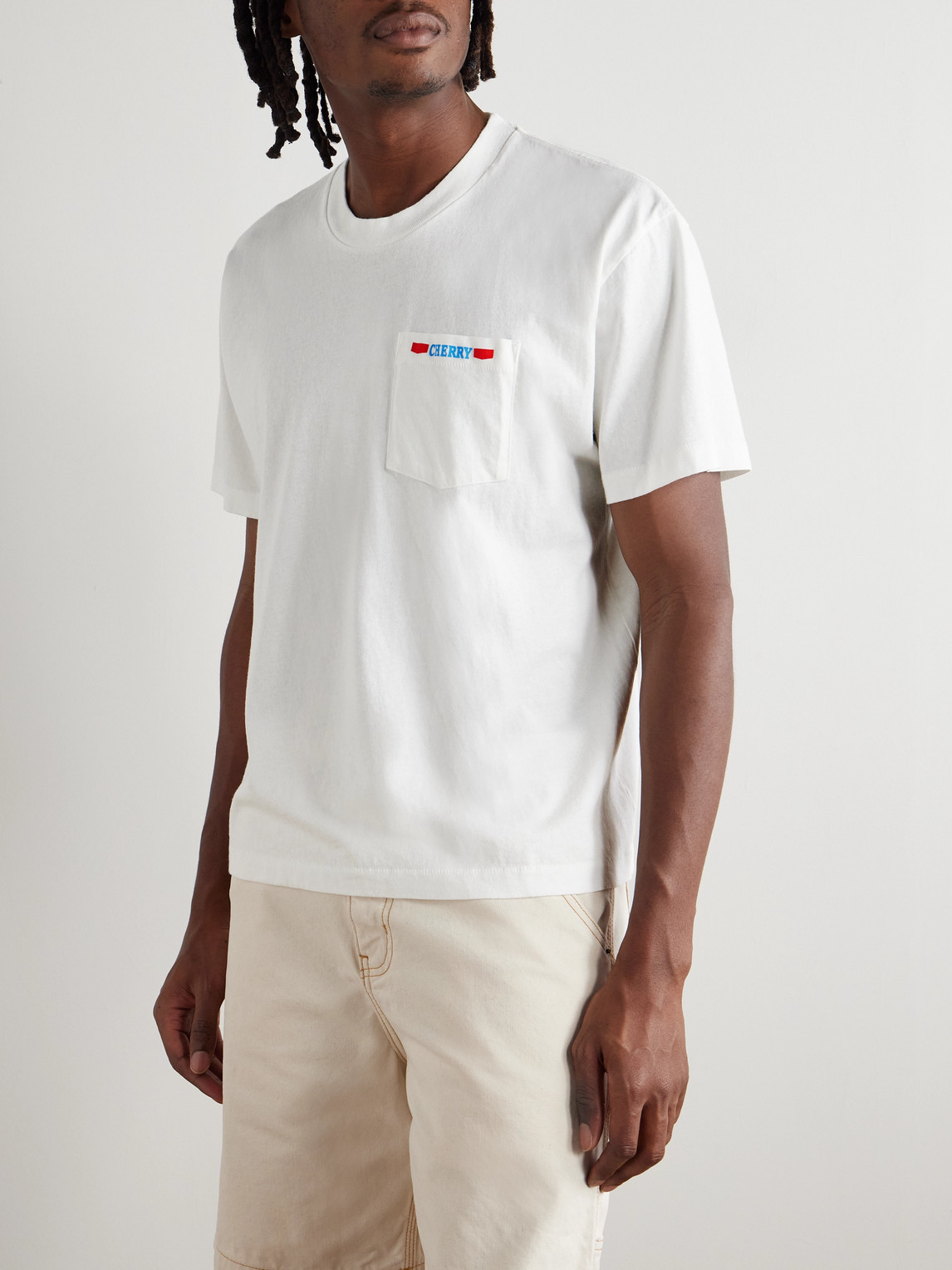 Cherry Los Angeles Pico Rivera Logo-print Cotton-jersey T-shirt In White