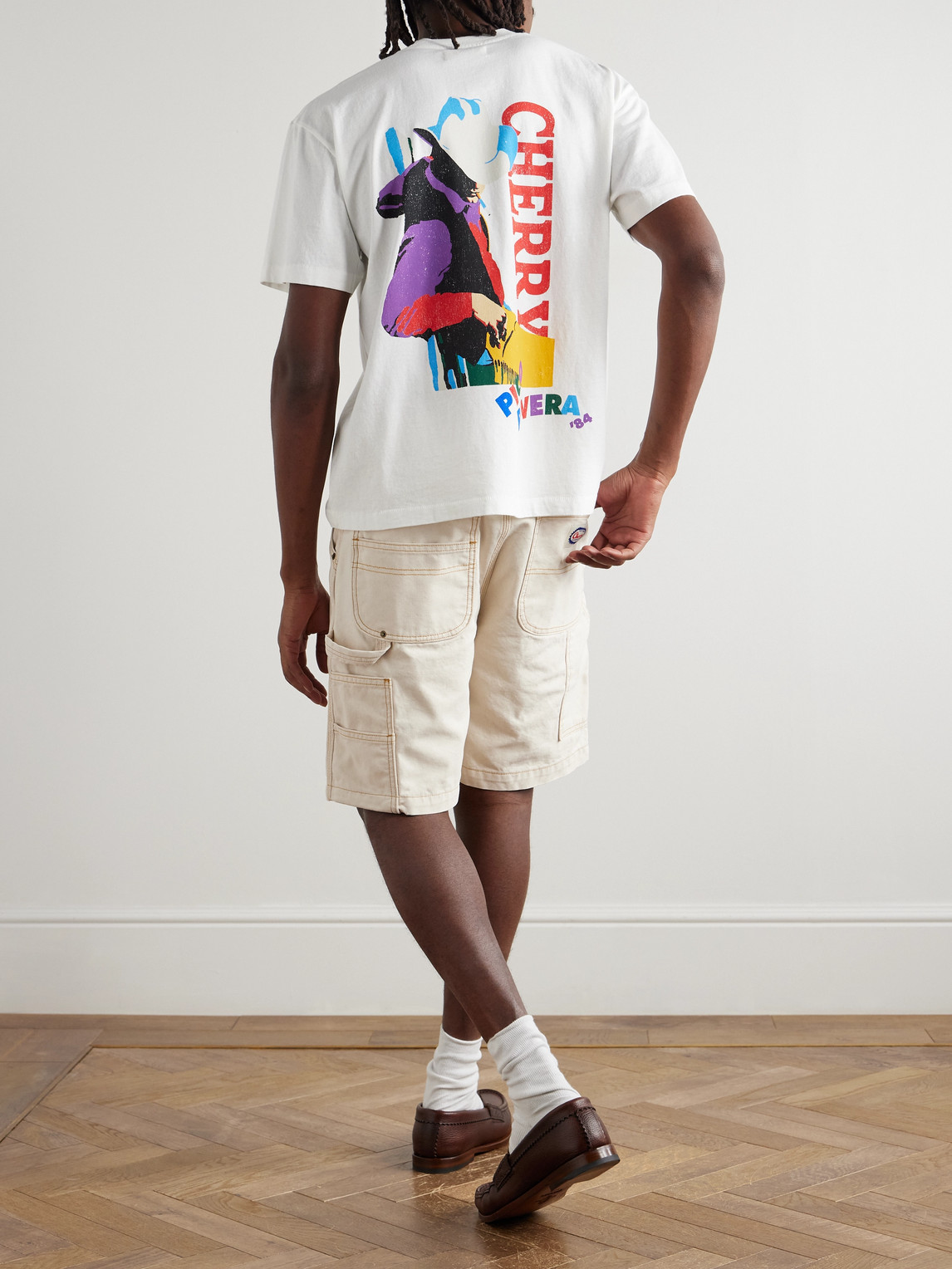 Cherry Los Angeles Pico Rivera Logo-print Cotton-jersey T-shirt In White