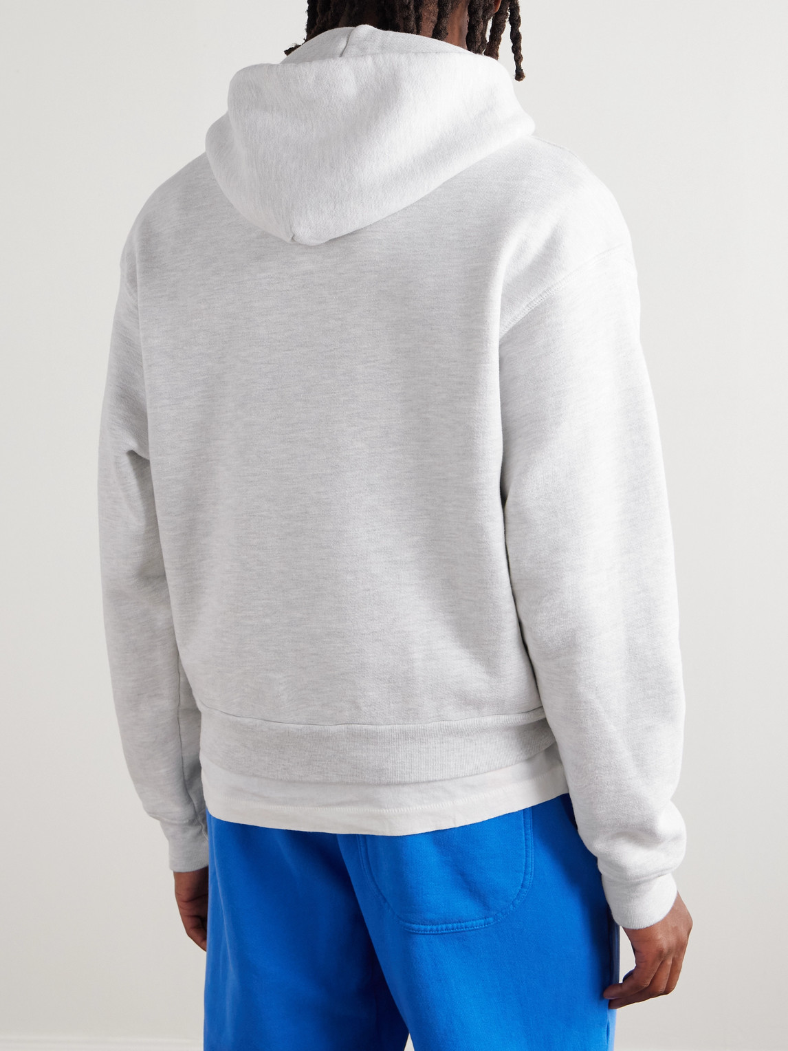 Cherry Los Angeles Logo-print Cotton-blend Jersey Hoodie In White