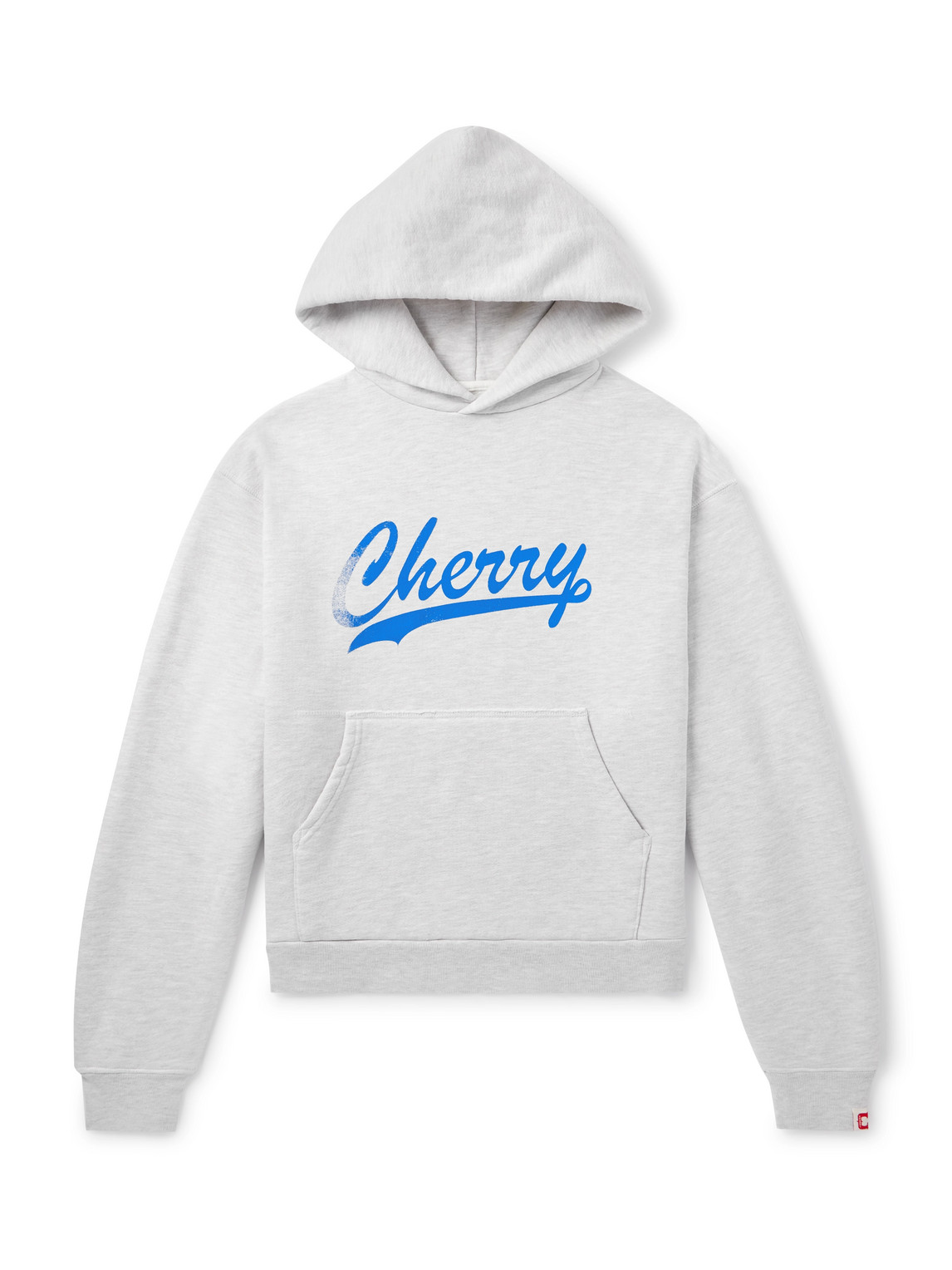 Cherry Los Angeles Logo-print Cotton-blend Jersey Hoodie In White