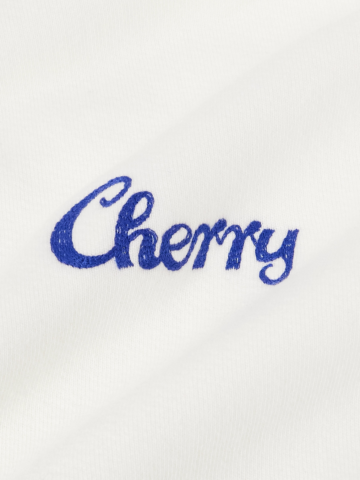 Cherry Los Angeles Logo-embroidered Cotton-jersey Sweatshirt In White