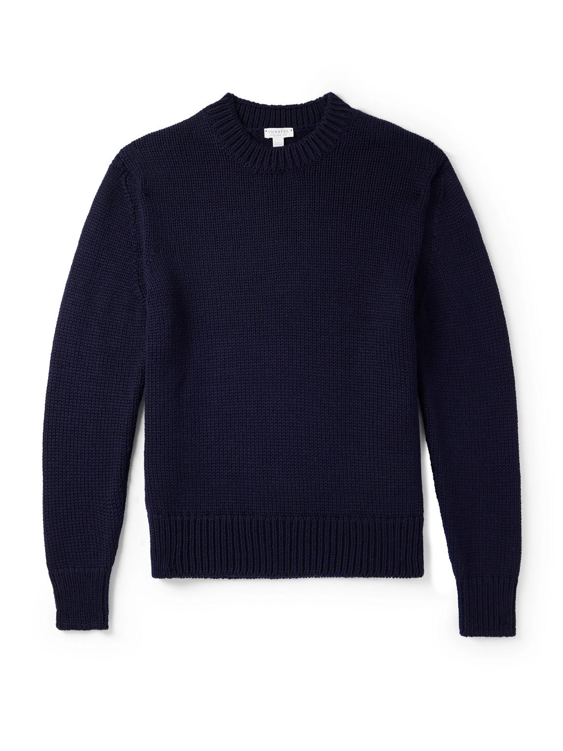 Sunspel Merino Wool Sweater In Blue