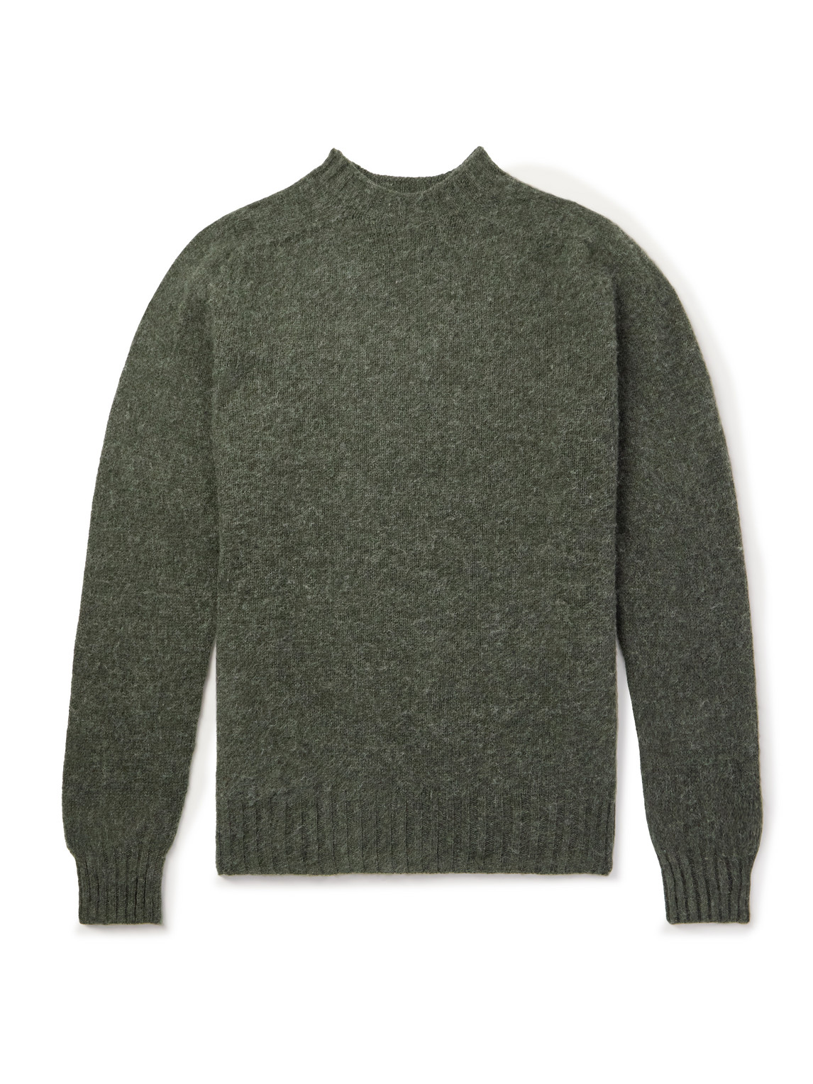 Sunspel Shetland Wool Sweater In Gray