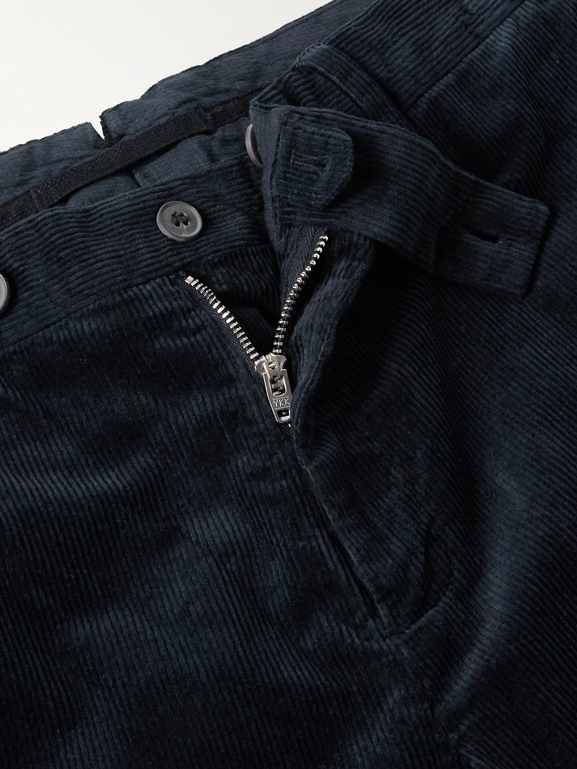 Sunspel Straight-leg Cotton-blend Corduroy Suit Trousers In Black